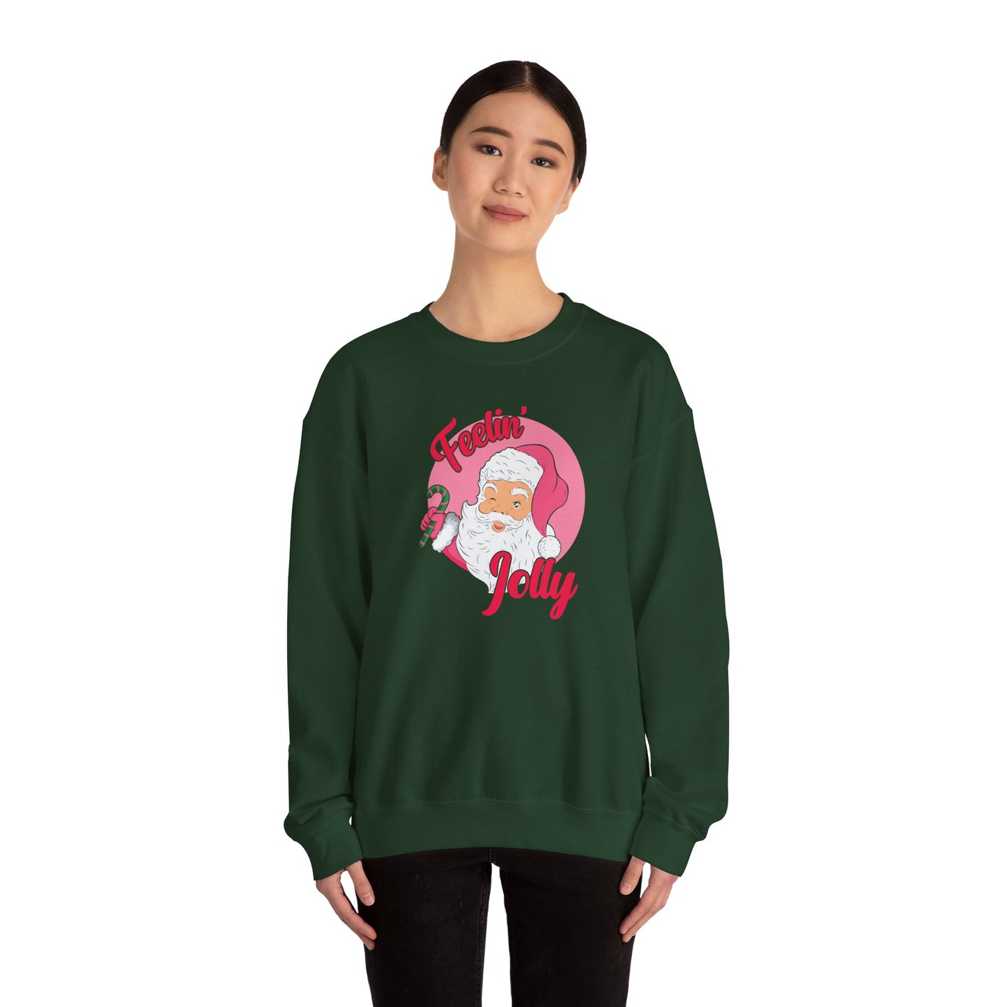 Feelin' Jolly Santa Crewneck Sweatshirt