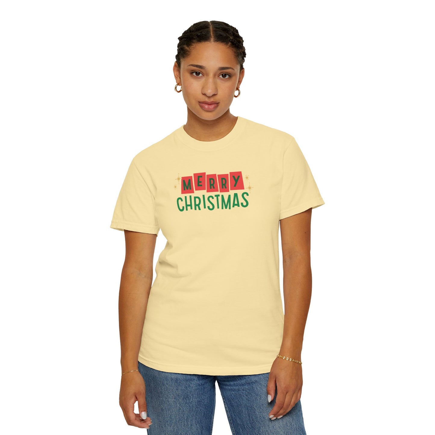 Retro Merry Christmas Comfort Colors Tee