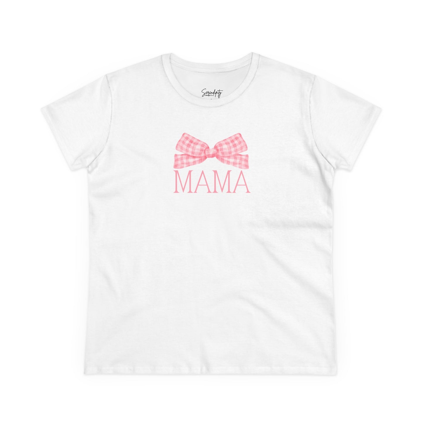 Mama Bow Pink Baby Tee