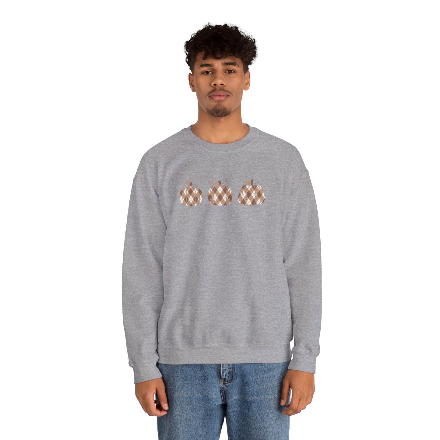 Plaid Pumpkins Unisex Crewneck