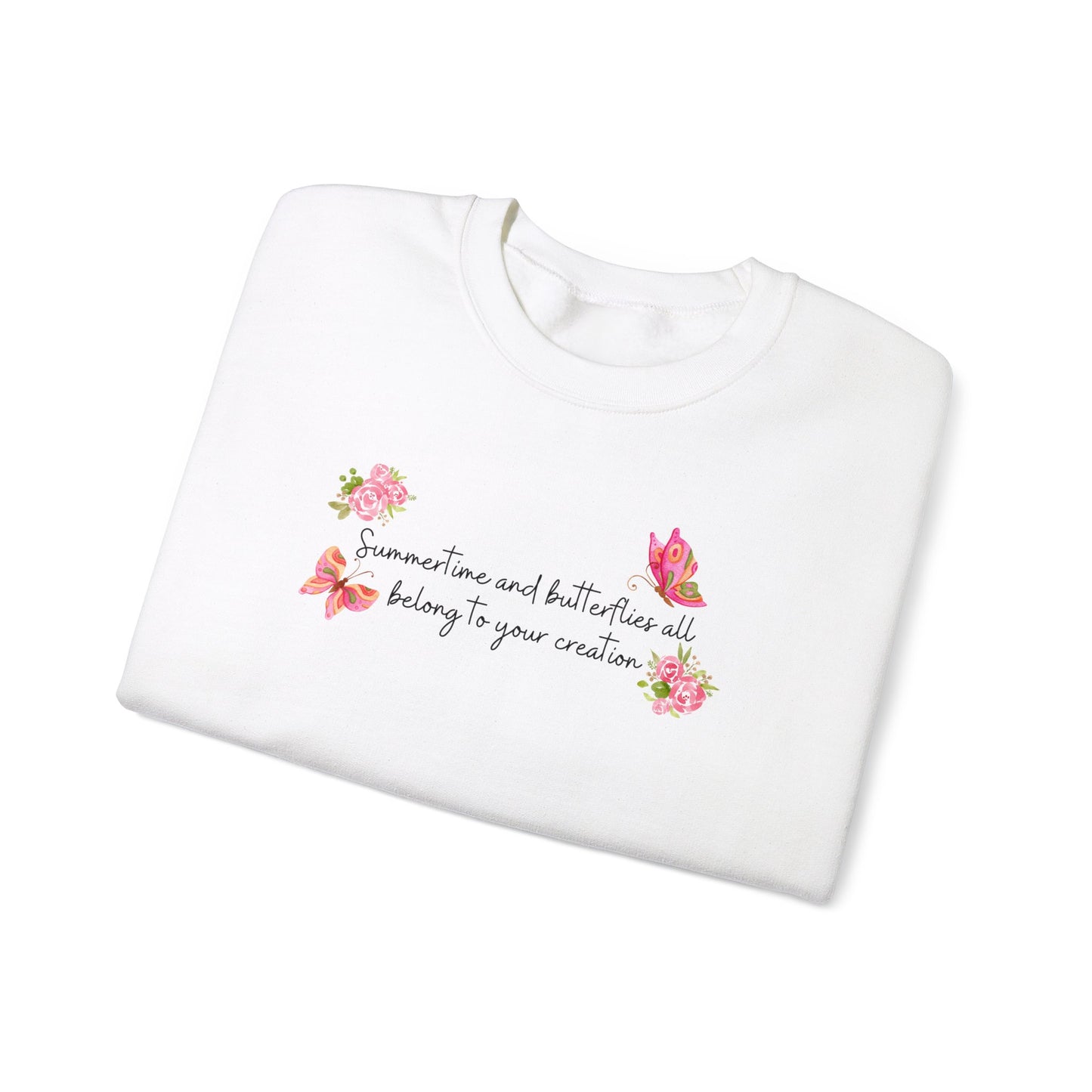 Summertime & Butterflies Unisex Crewneck