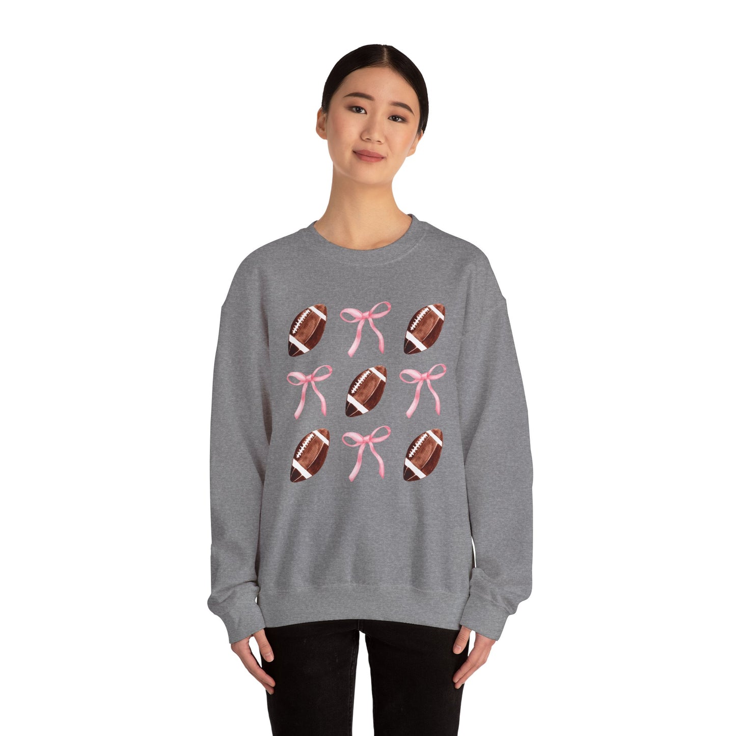 Football Bows Unisex Crewneck