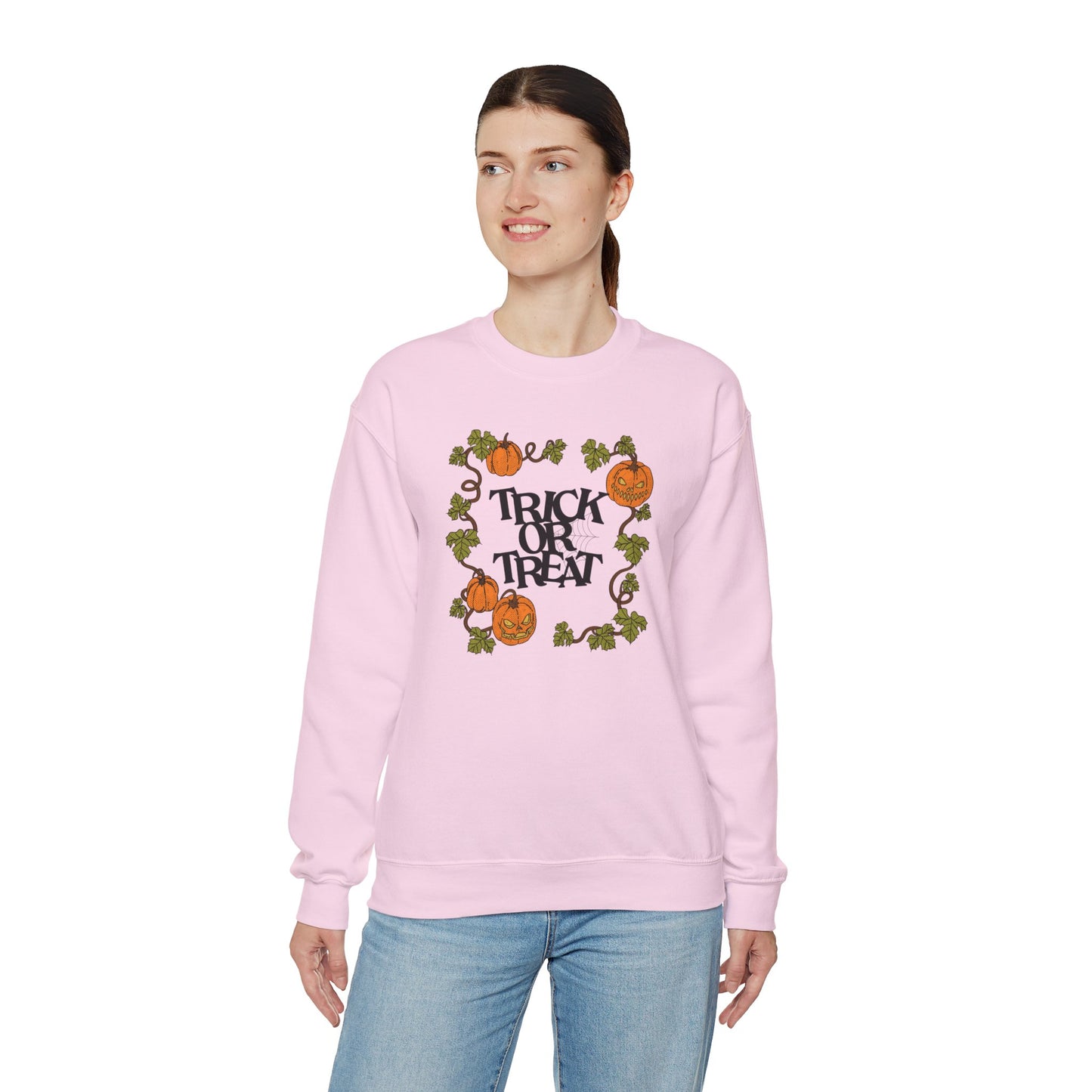 Vintage Pumpkins Trick or Treat Unisex Crewneck