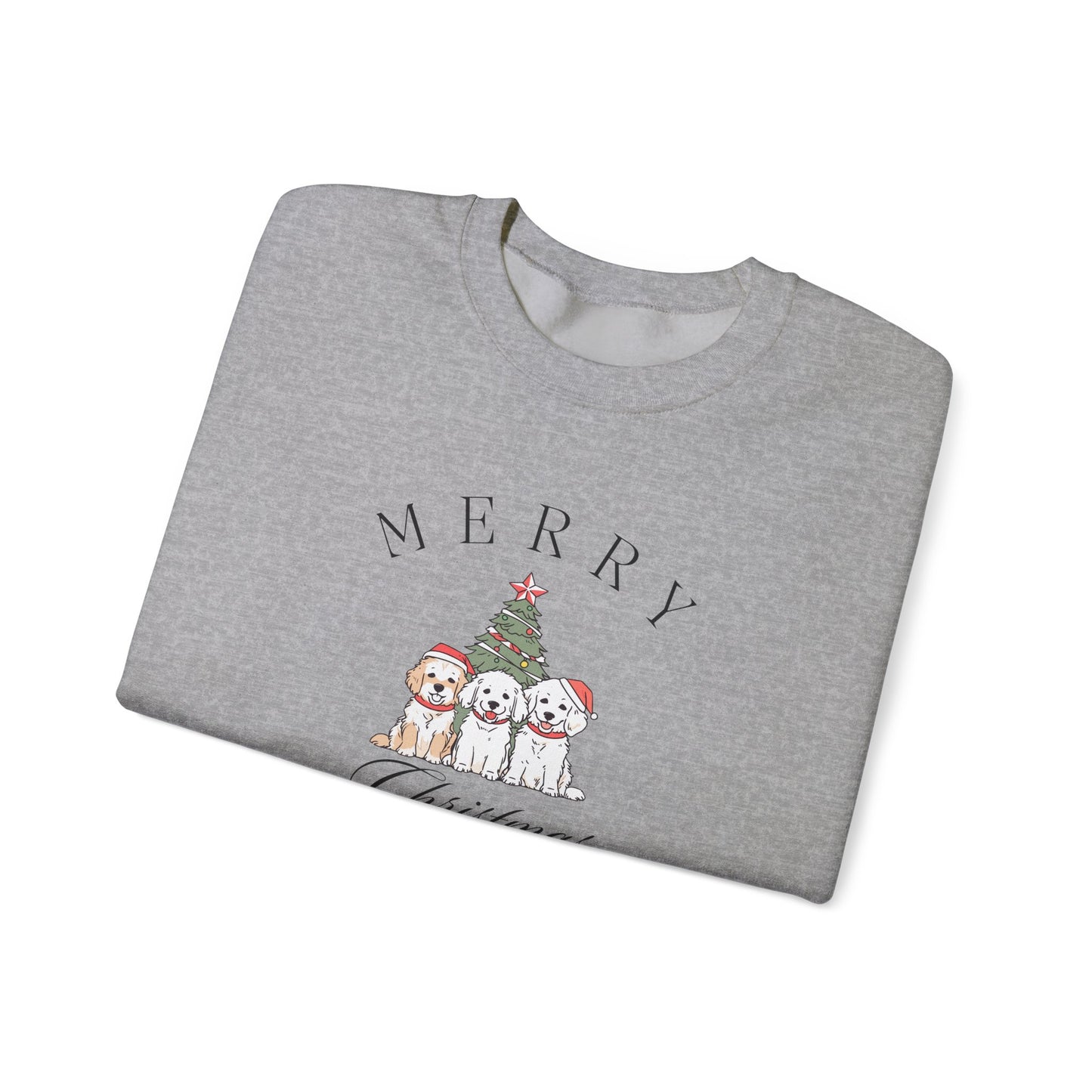 Merry Christmas Puppies Unisex Crewneck