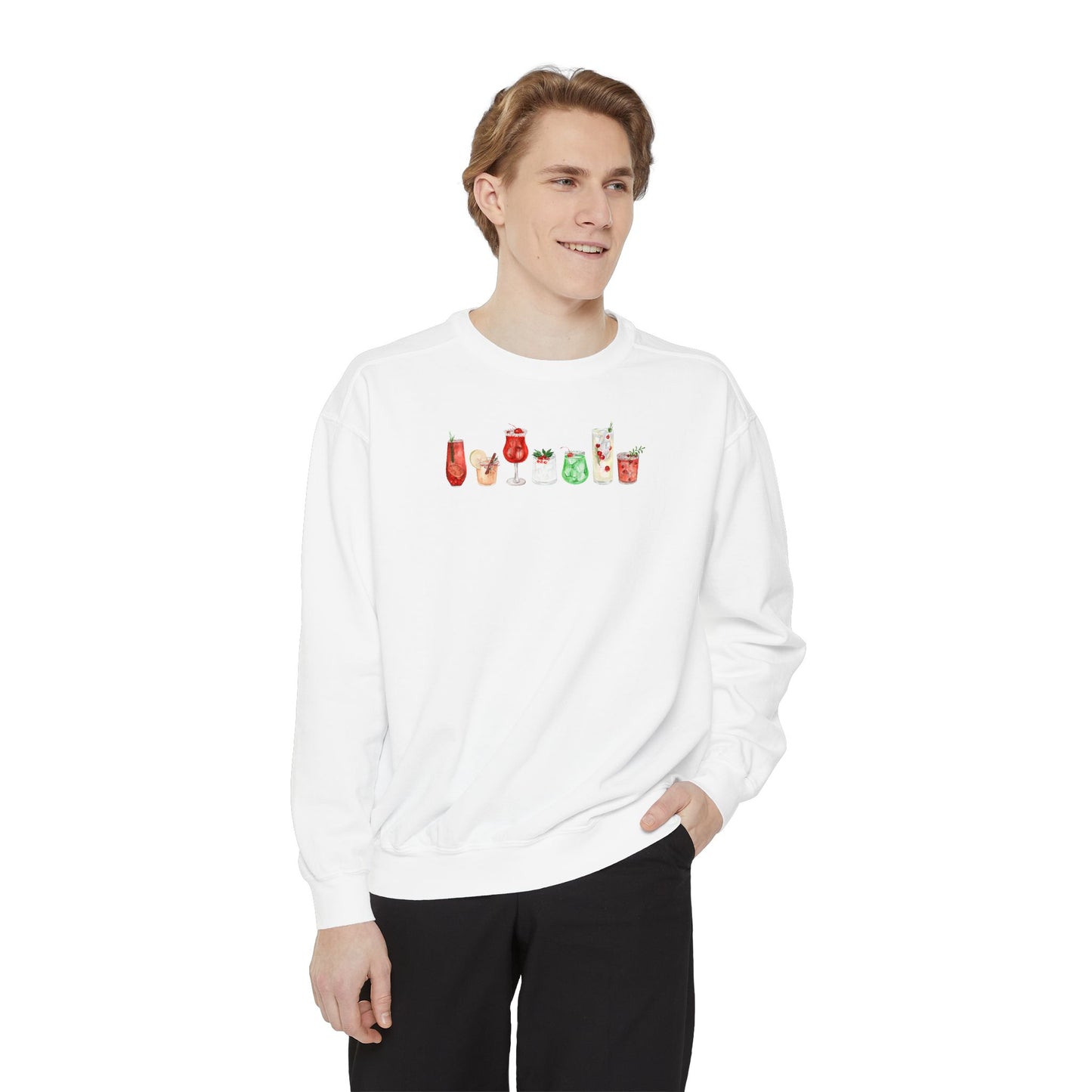 Christmas Cocktails Comfort Colors Sweatshirt