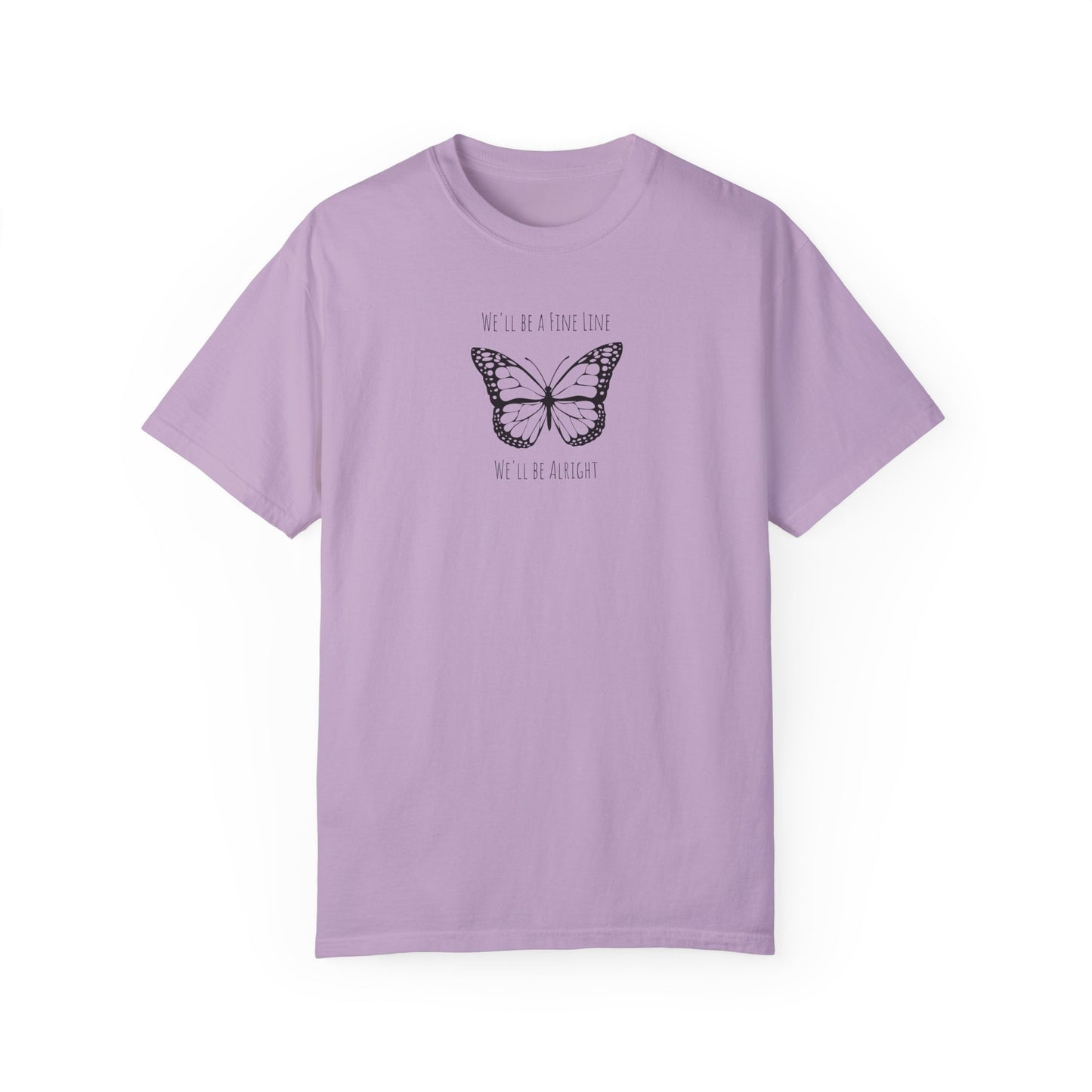 Fine Line Butterfly Comfort Colors Tee