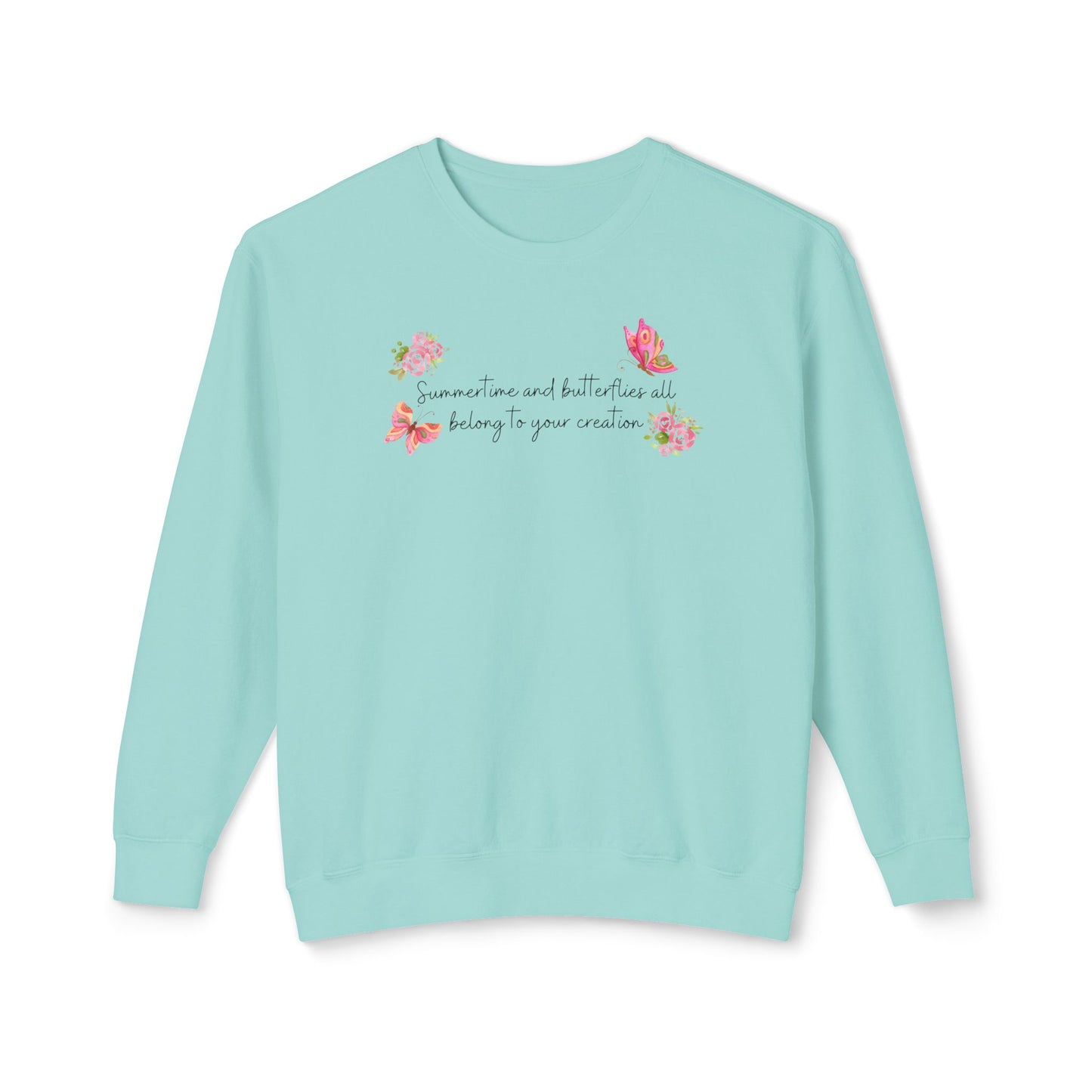 Summertime & Butterflies Comfort Colors Sweatshirt