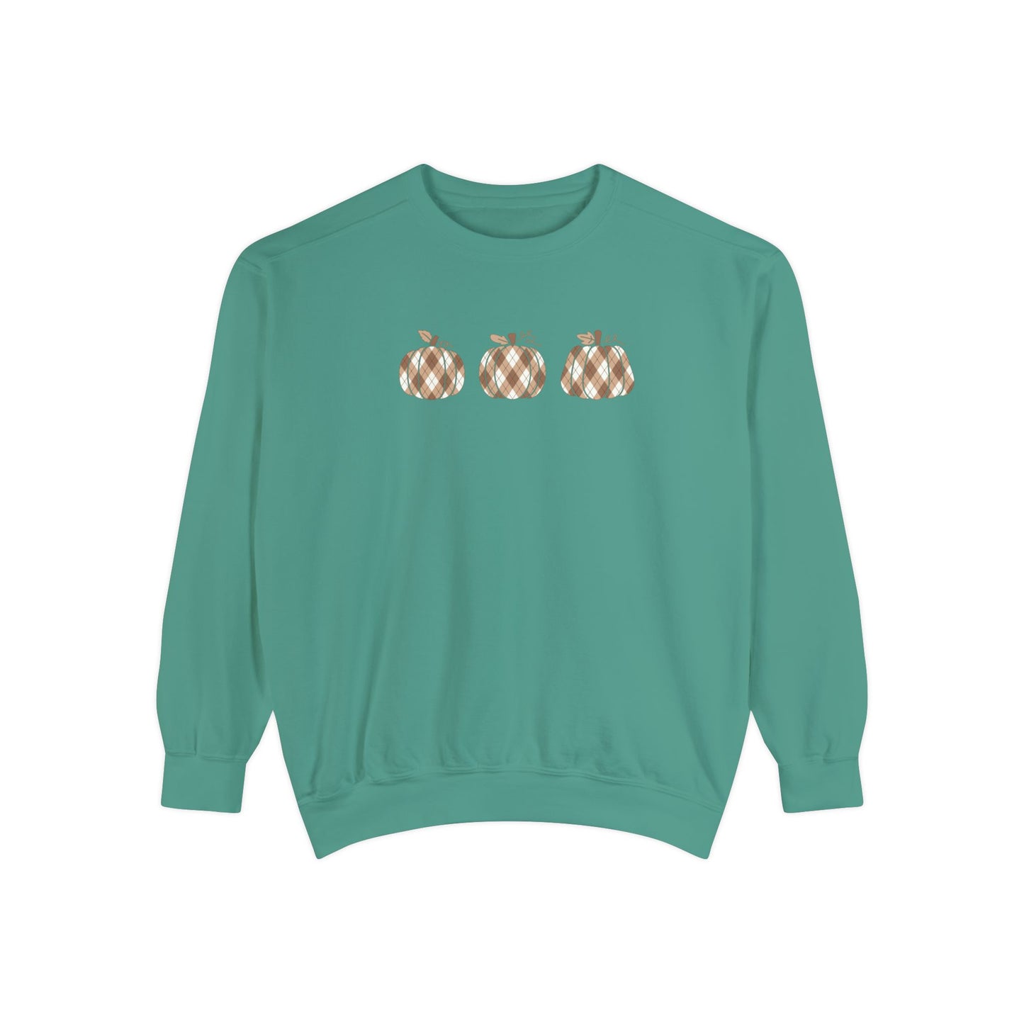 Plaid Pumpkins Comfort Colors Sweatshirt