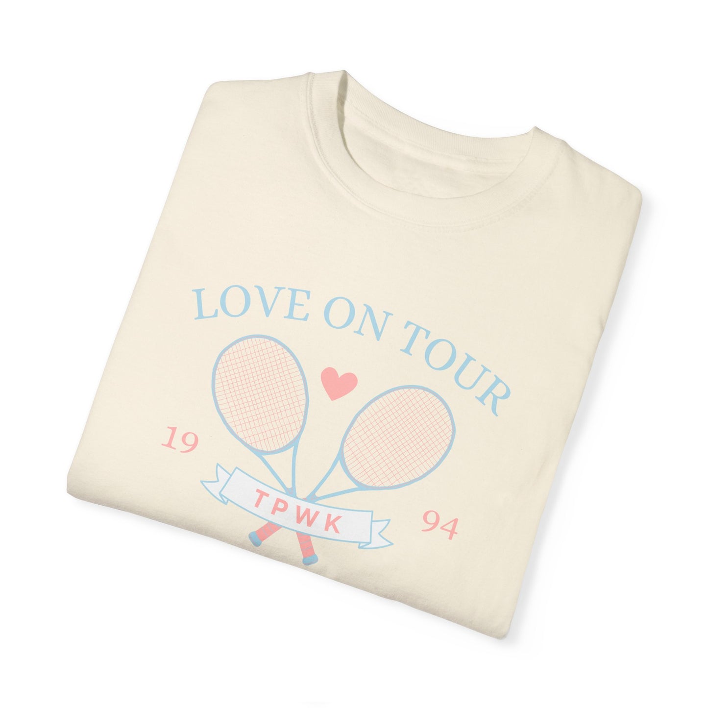 Love On Tour Tennis Club Comfort Colors Tee