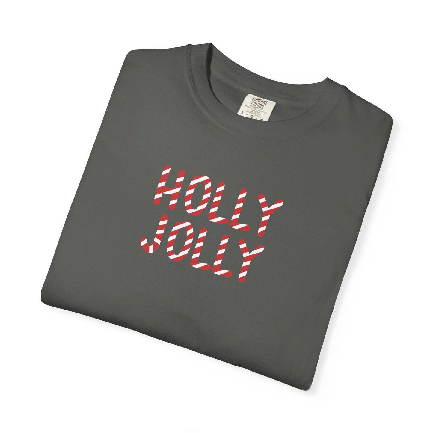 Holly Jolly Candy Cane Comfort Colors Tee