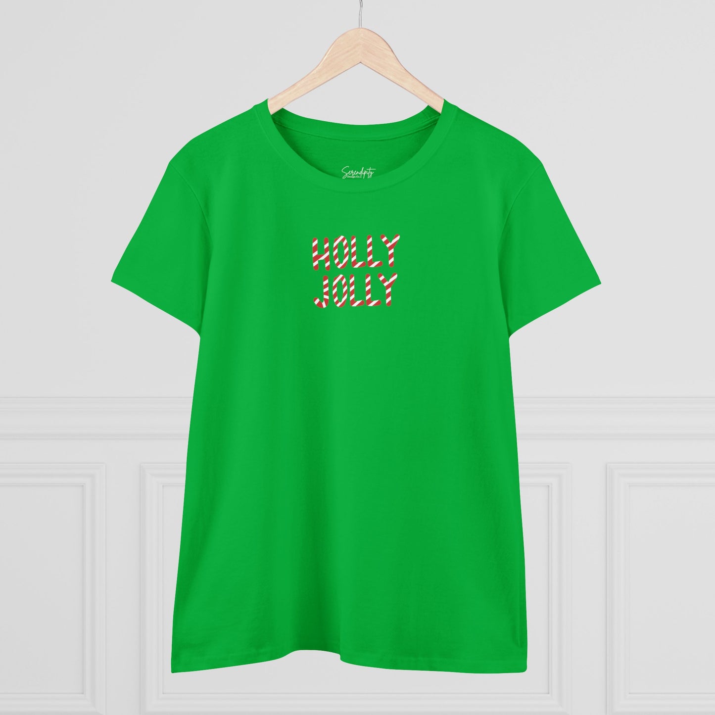 Holly Jolly Candy Cane Baby Tee