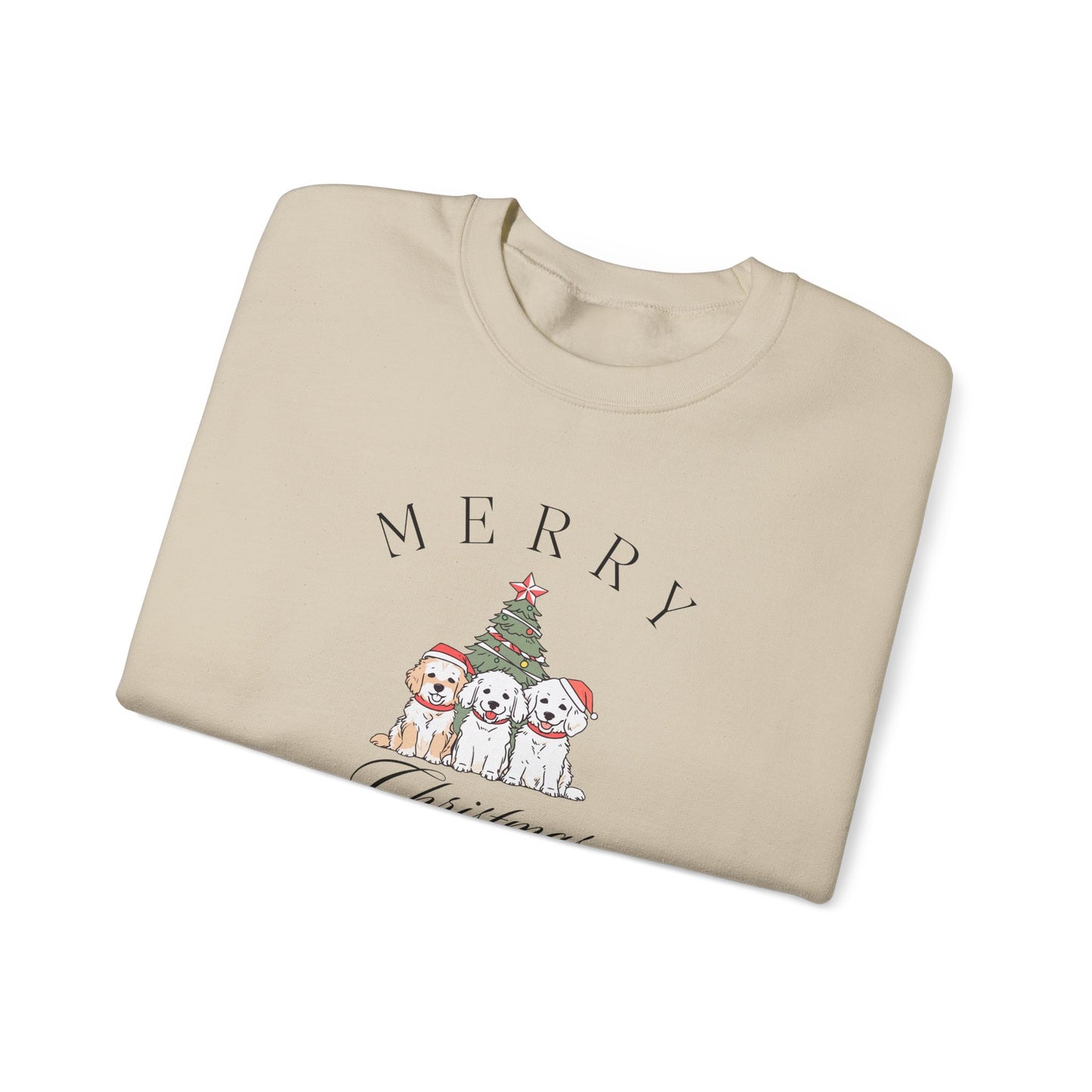 Merry Christmas Puppies Unisex Crewneck