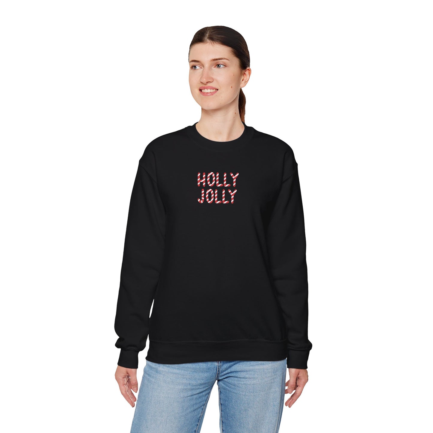 Holly Jolly Candy Cane Unisex Crewneck