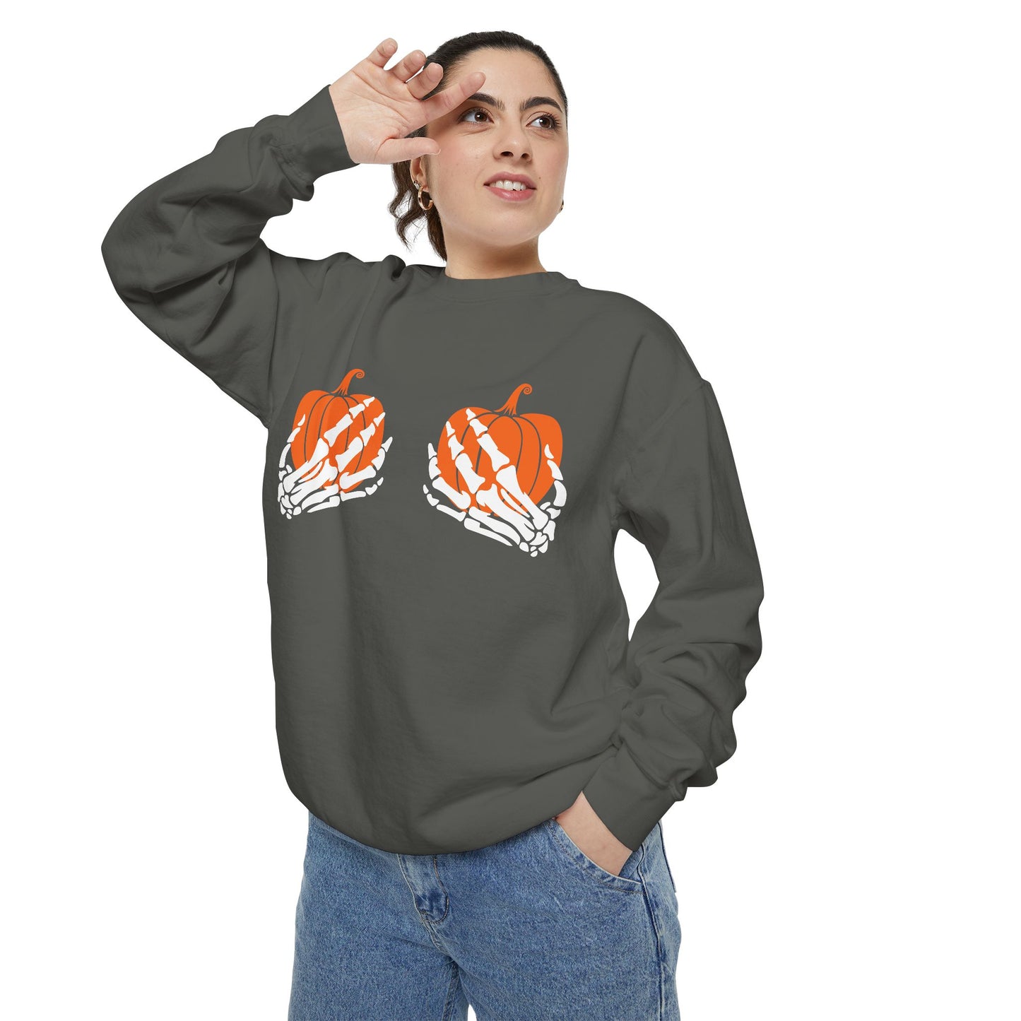 Pumpkin Grab Comfort Colors Sweatshirt