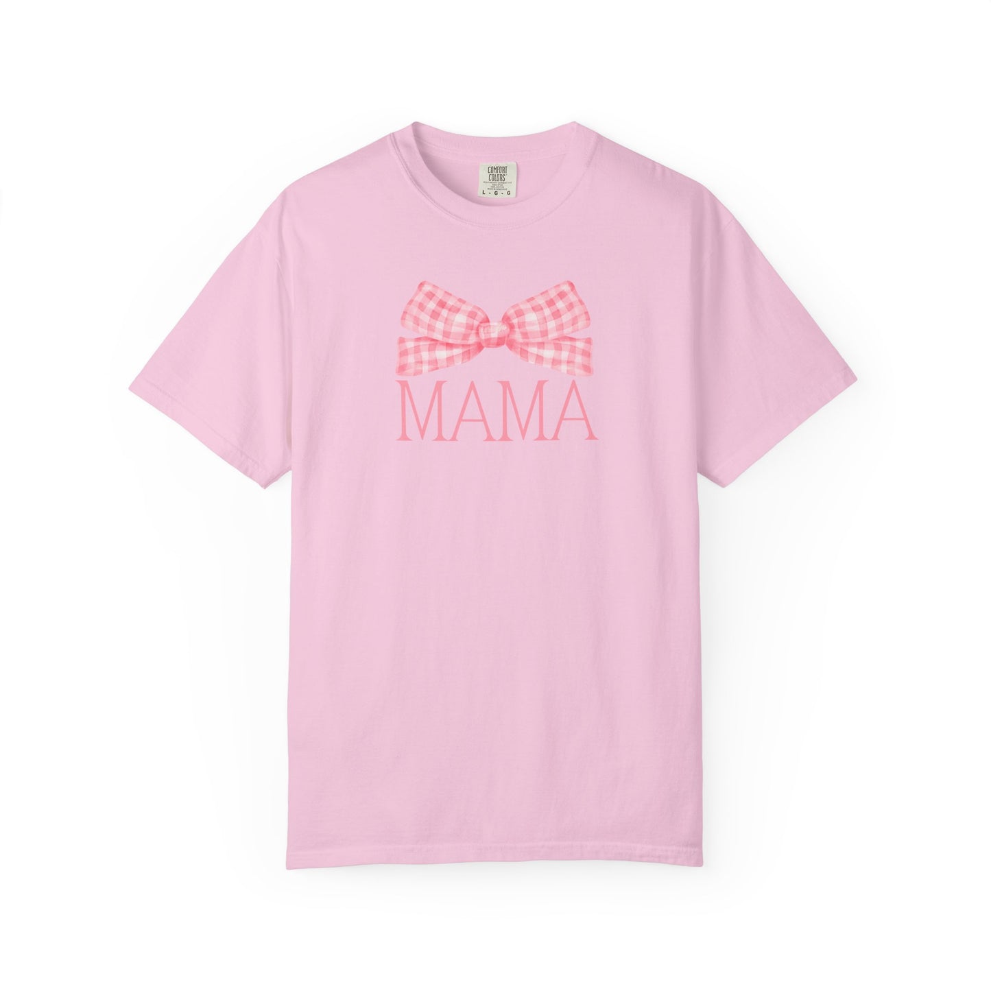 Mama Pink Bow Comfort Colors Tee