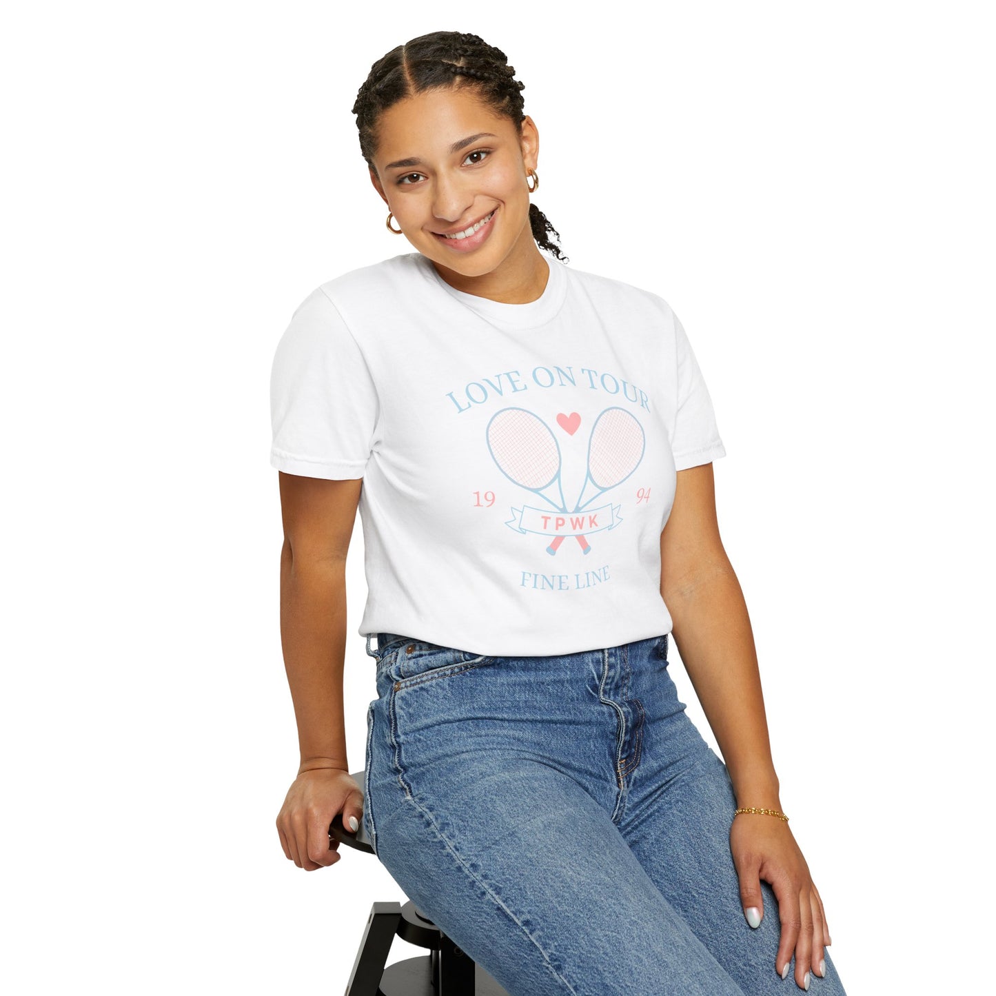 Love On Tour Tennis Club Comfort Colors Tee