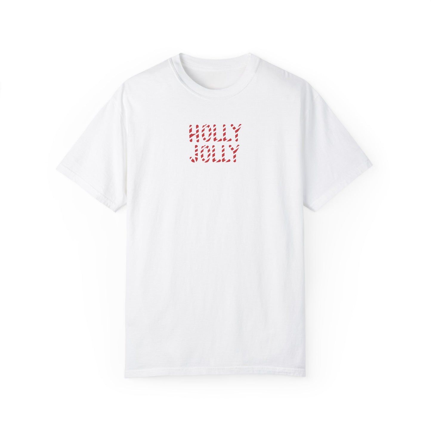 Holly Jolly Candy Cane Comfort Colors Tee