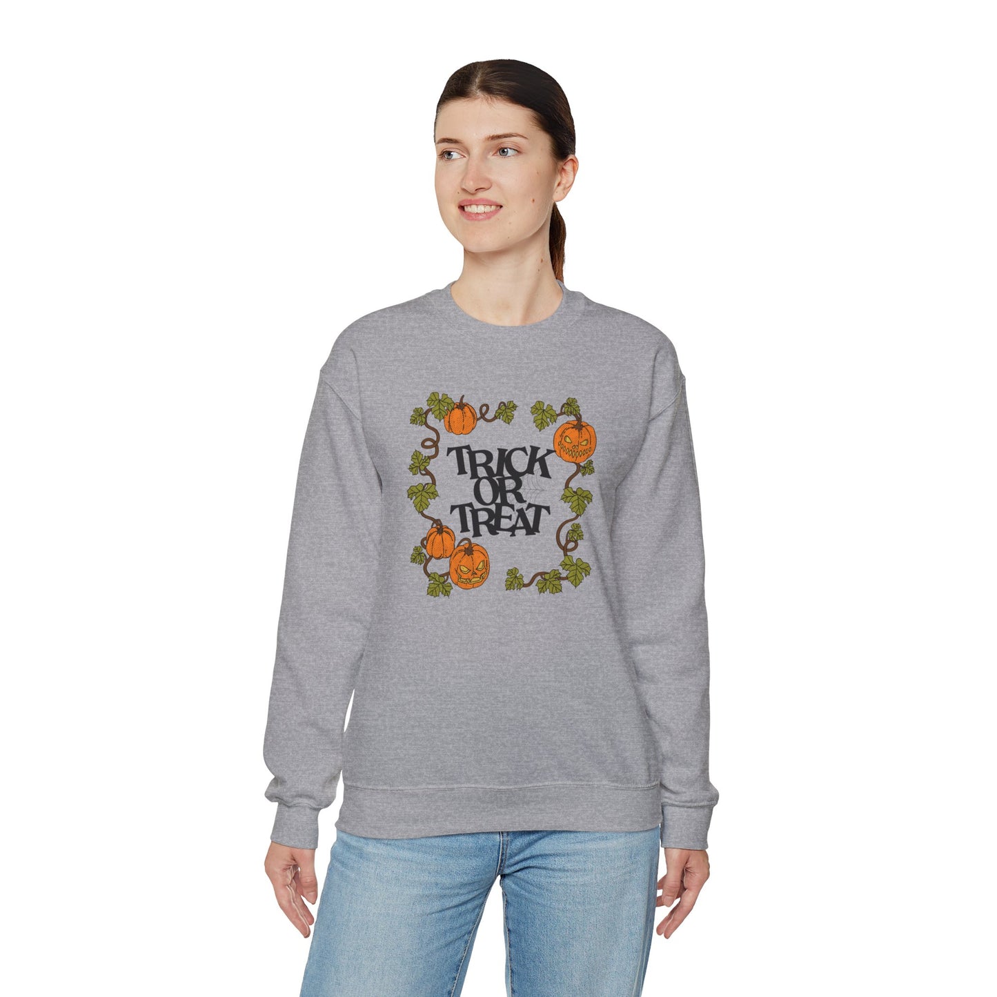 Vintage Pumpkins Trick or Treat Unisex Crewneck