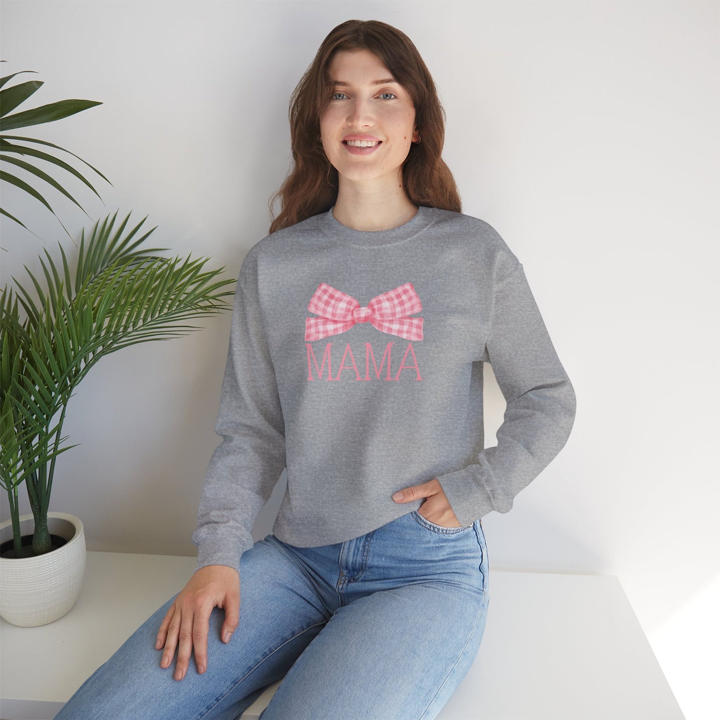 Pink Mama Bow Crewneck Sweatshirt