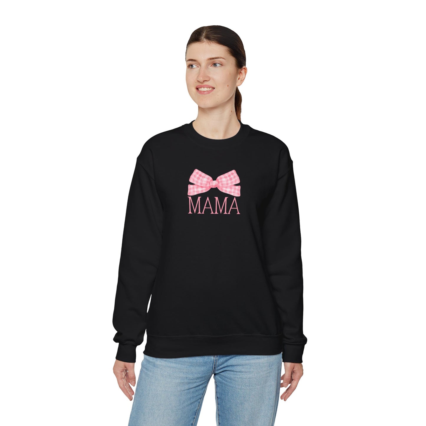 Mama Bow Pink Unisex Crewneck