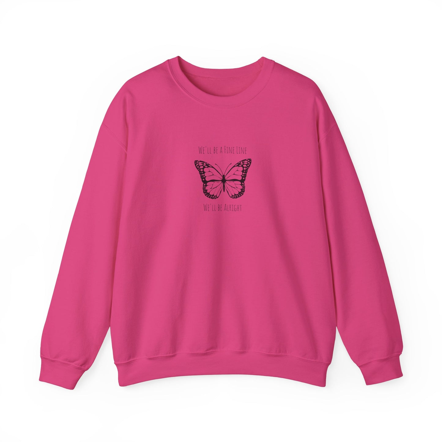 Fine Line Butterfly Unisex Crewneck