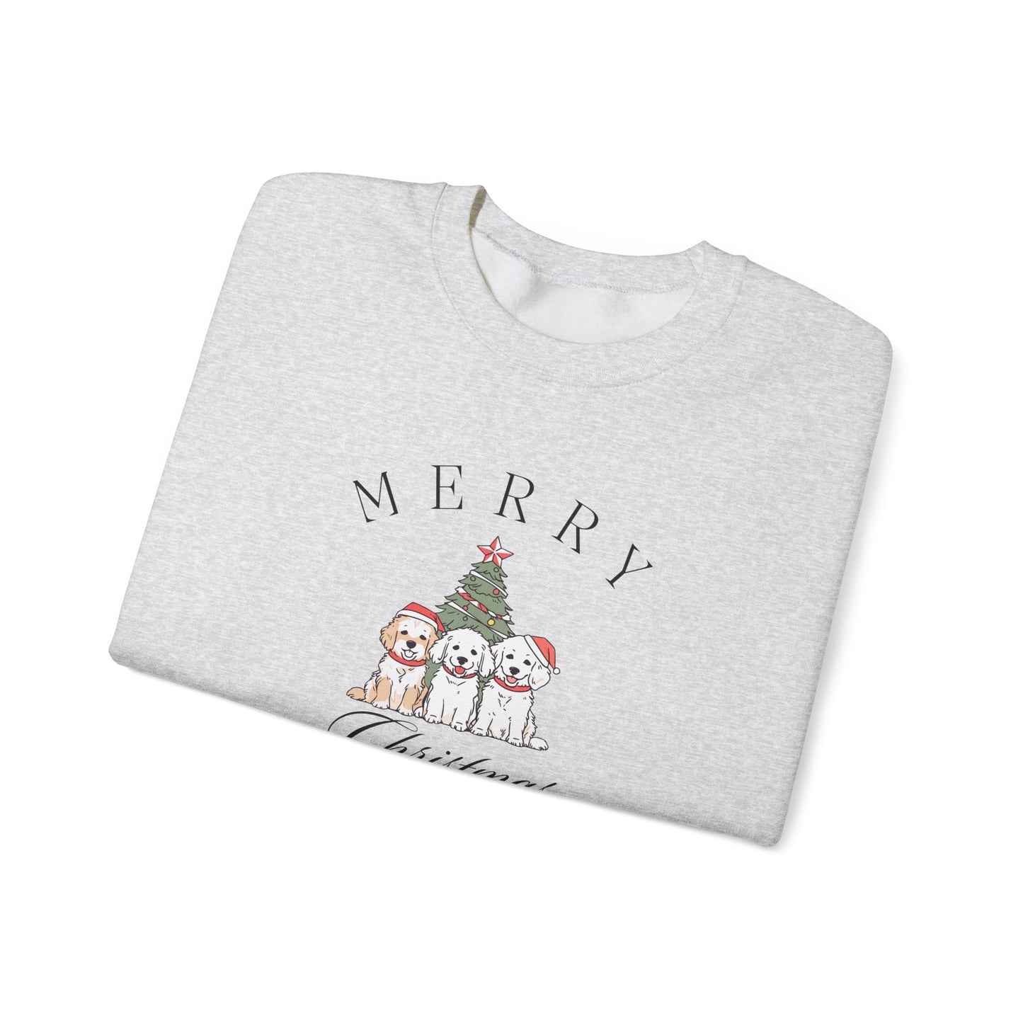 Merry Christmas Puppies Unisex Crewneck