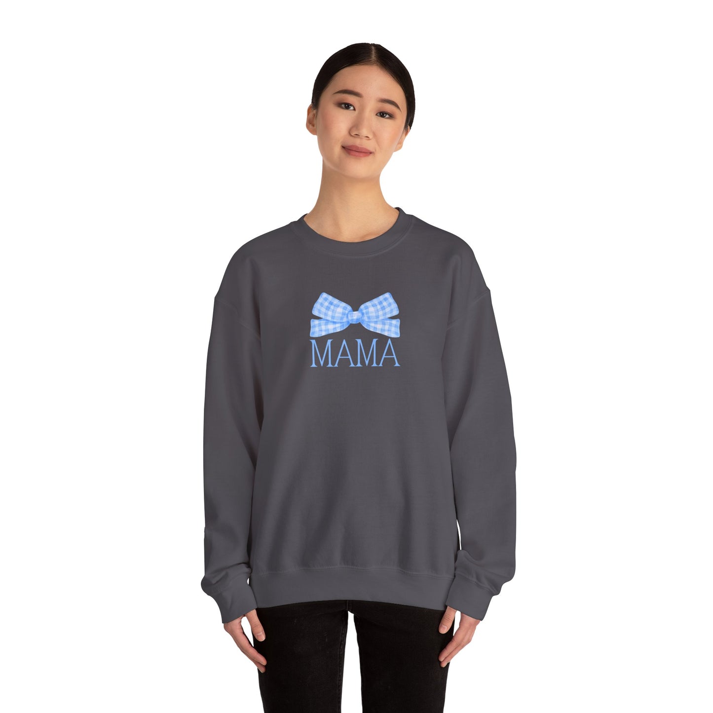 Mama Bow Blue Unisex Crewneck