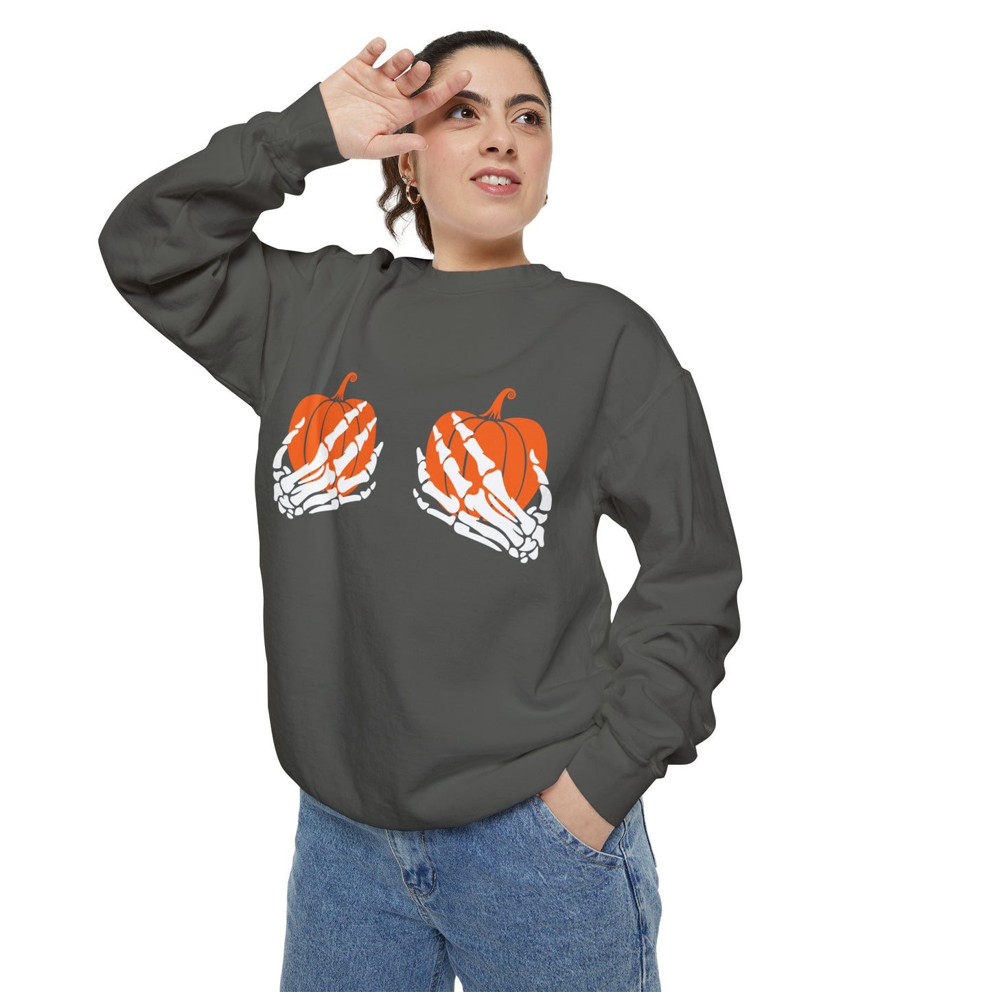 Pumpkin Grab Comfort Colors Sweatshirt