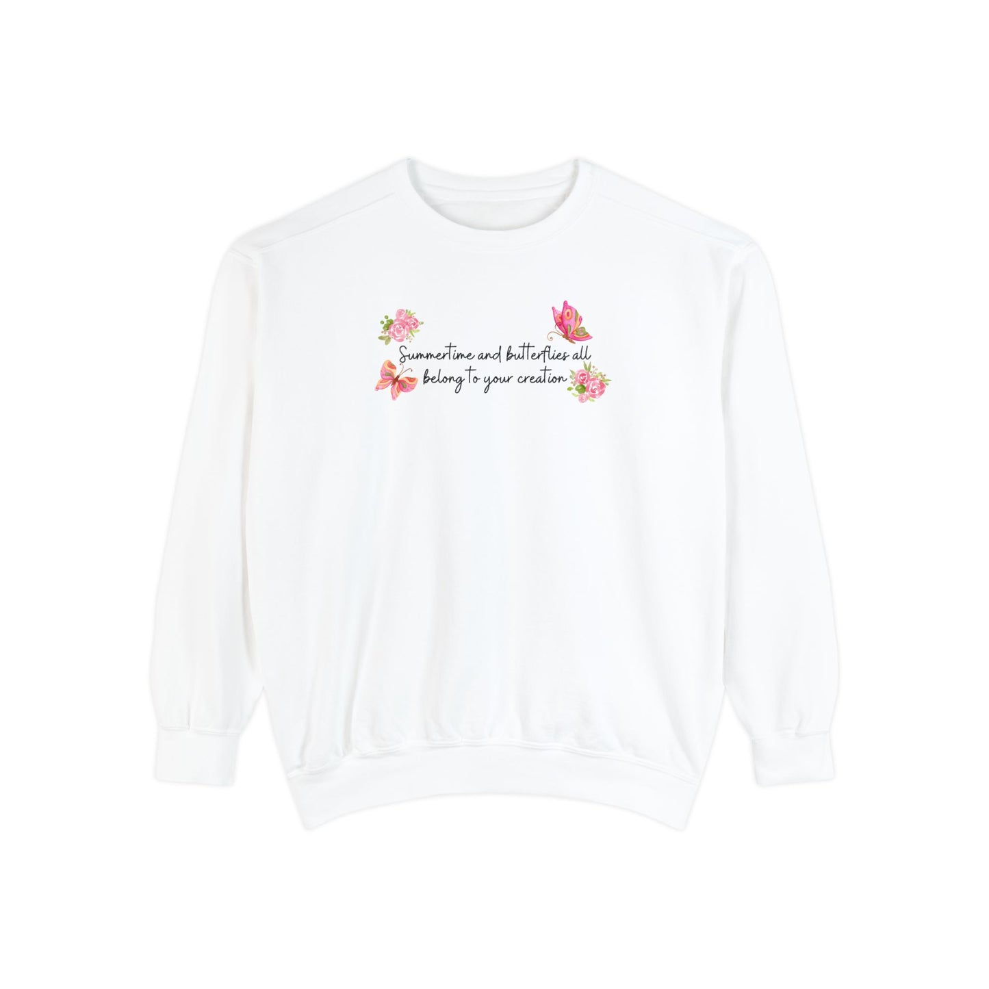 Summertime & Butterflies Comfort Colors Sweatshirt