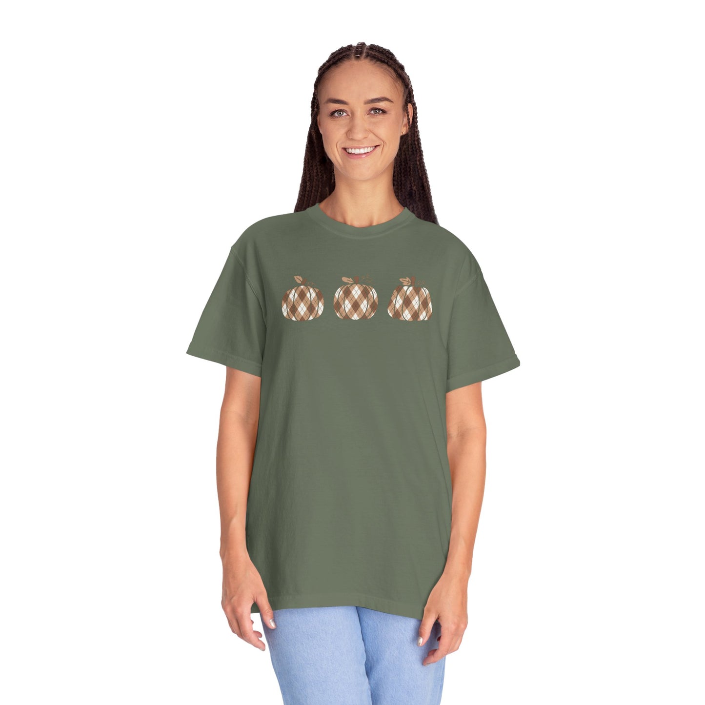 Plaid Pumpkins Comfort Colors Tee