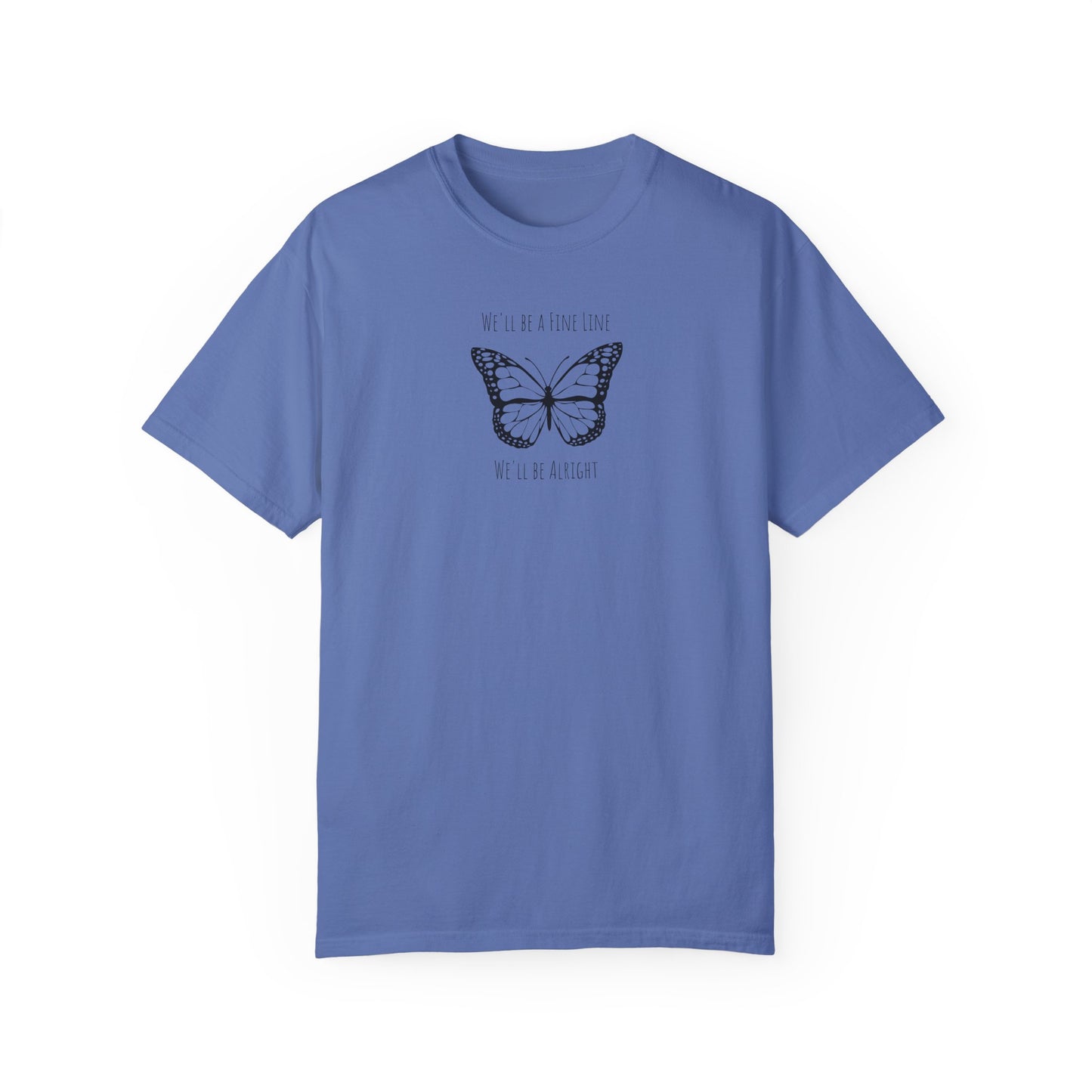 Fine Line Butterfly Comfort Colors Tee