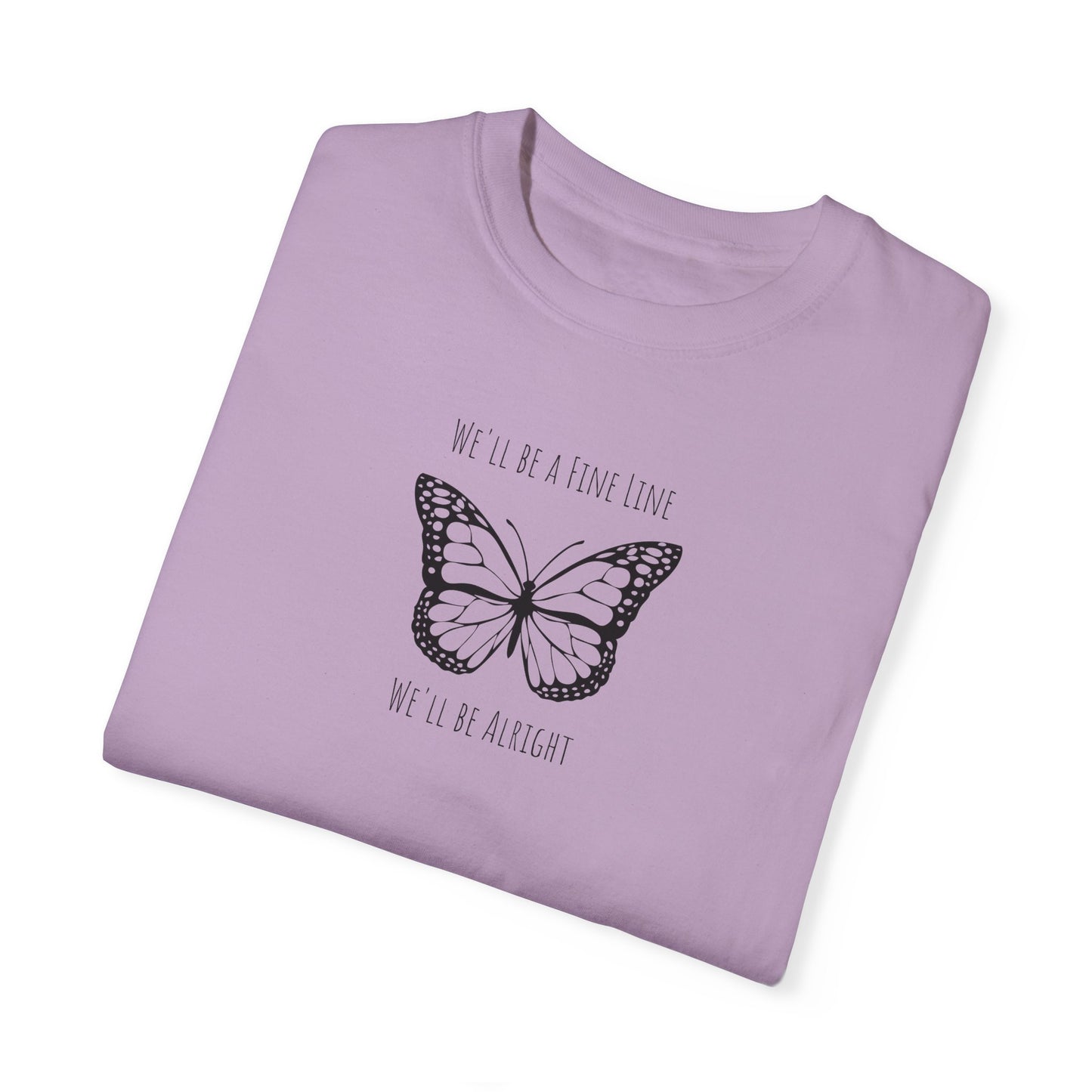 Fine Line Butterfly Comfort Colors Tee