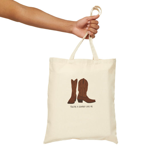 Cowboy Like Me Cotton Tote Bag