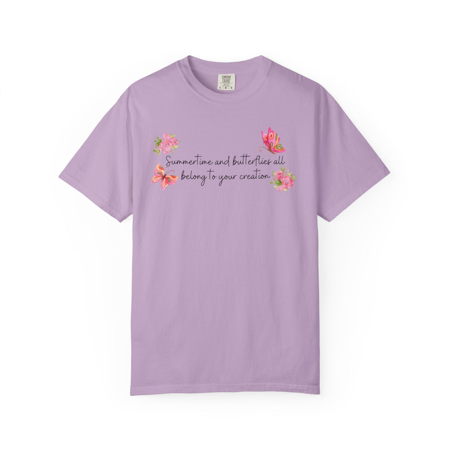 Summertime & Butterflies Comfort Colors Tee
