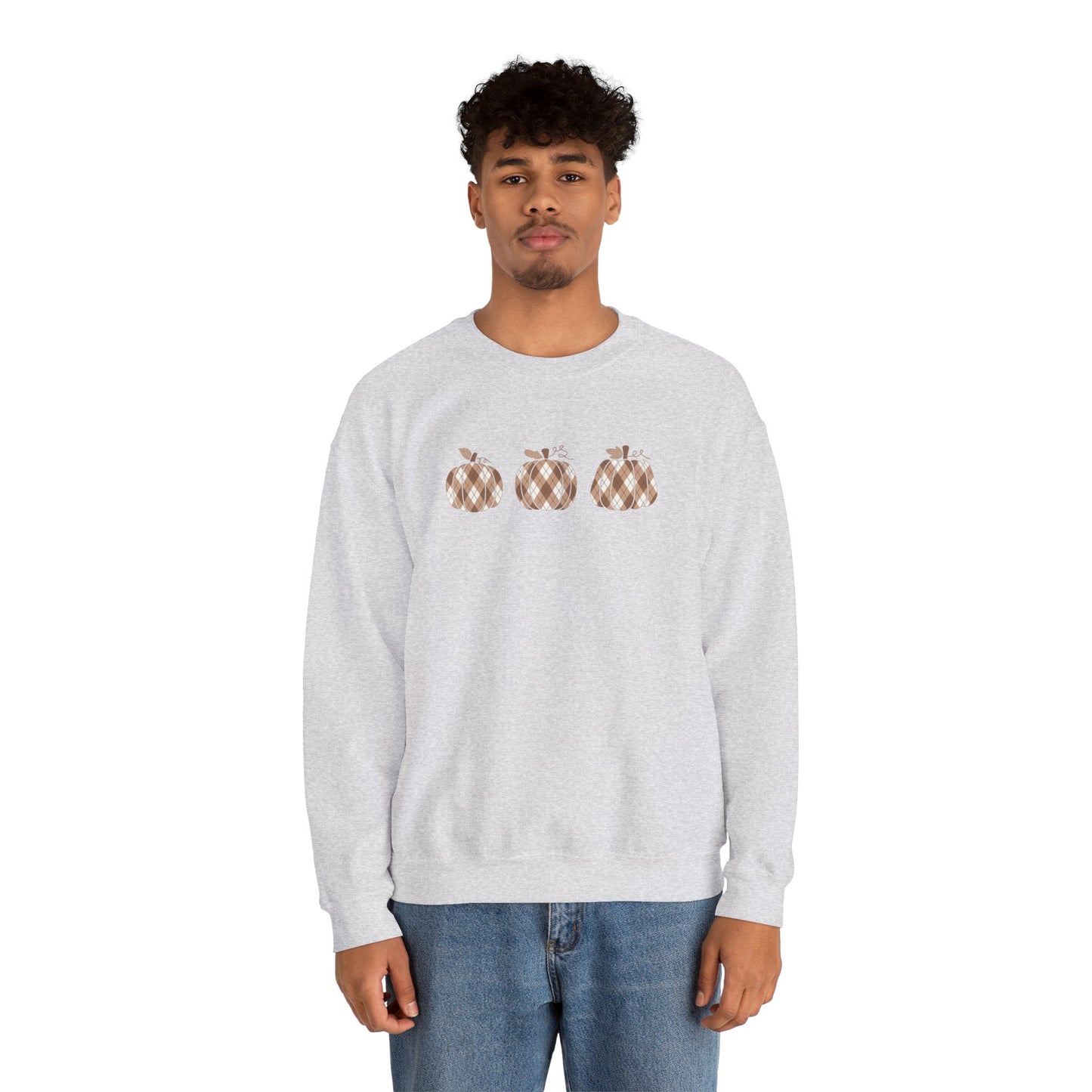 Plaid Pumpkins Unisex Crewneck