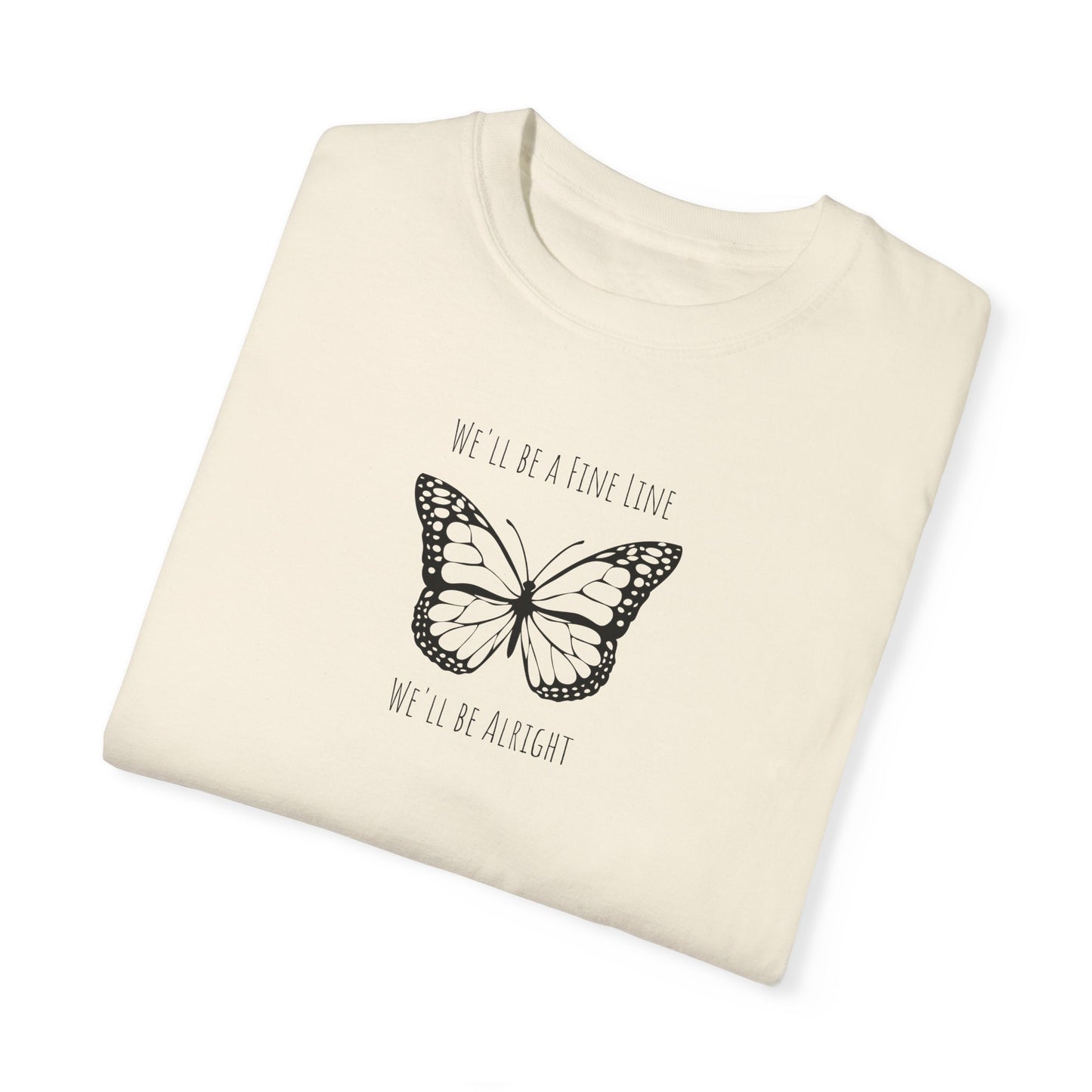 Fine Line Butterfly Comfort Colors Tee