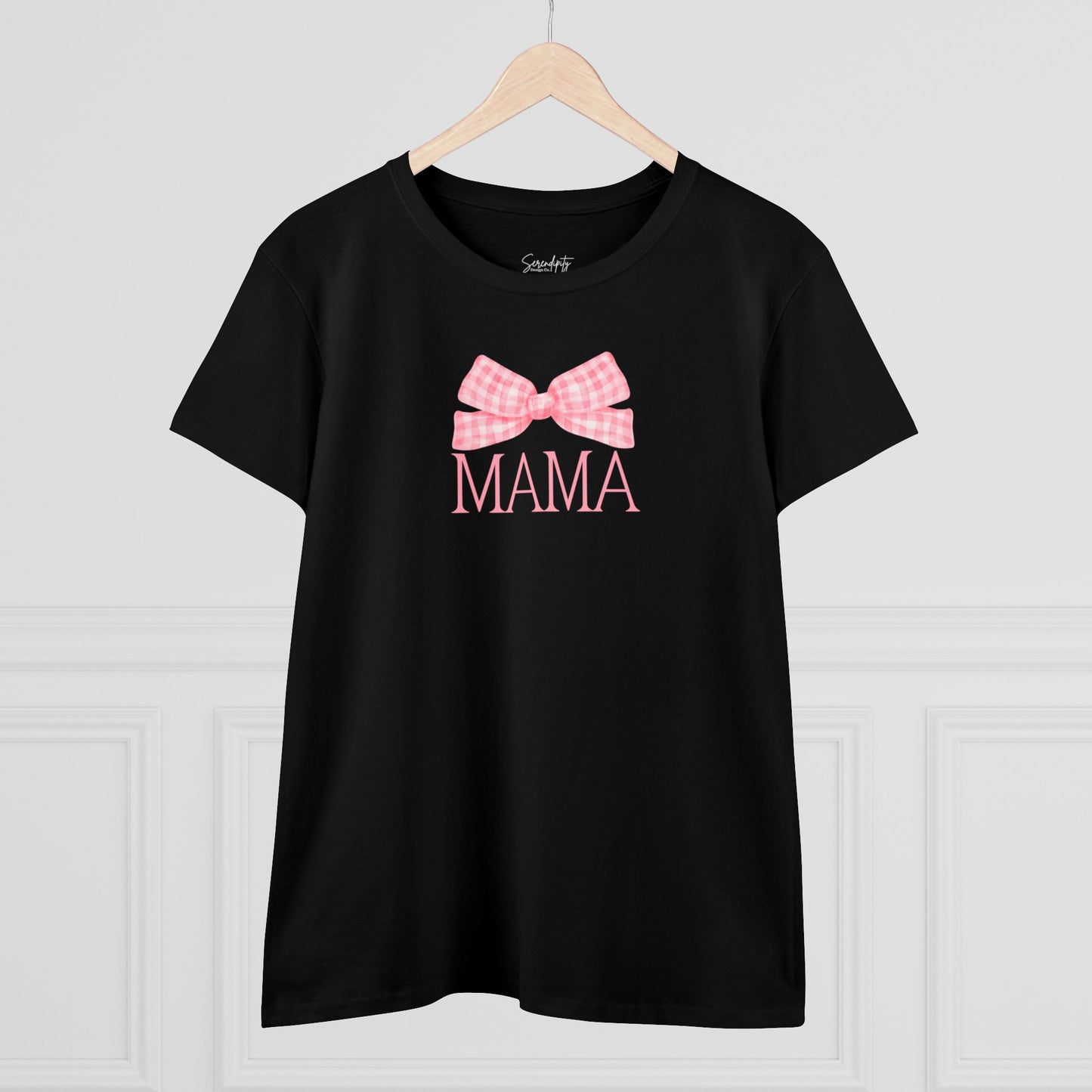 Mama Bow Pink Baby Tee