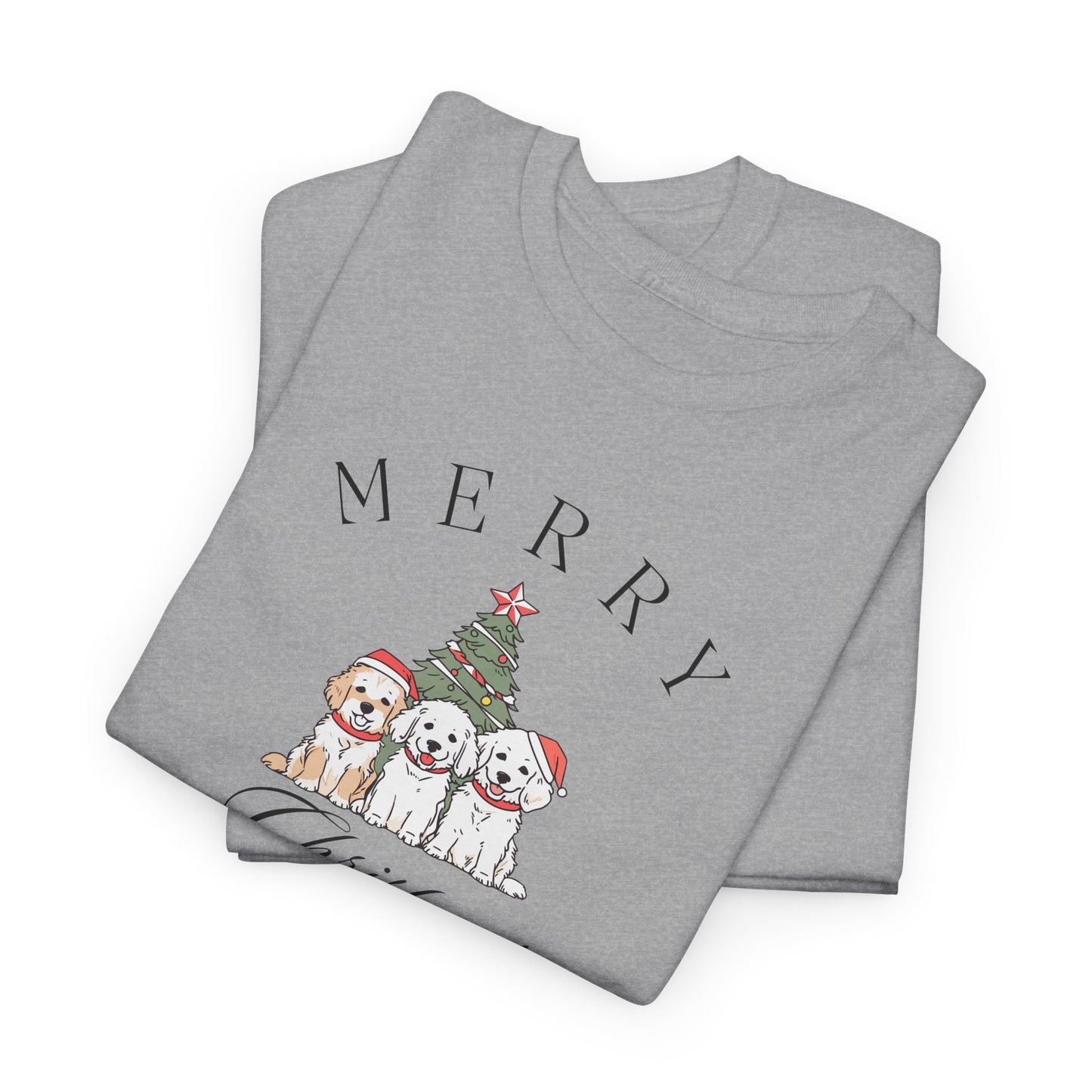 Merry Christmas Puppies Unisex Tee