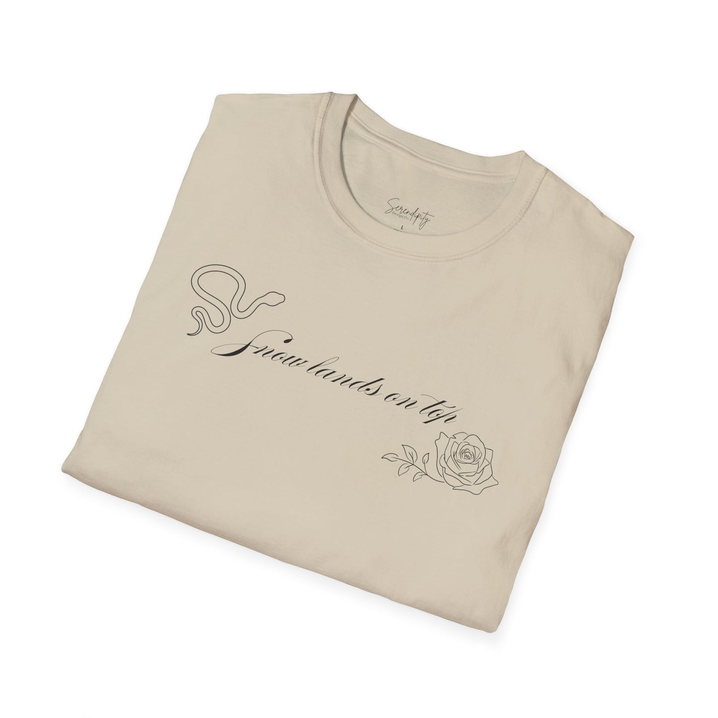 Snow Lands On Top Soft Style Tee
