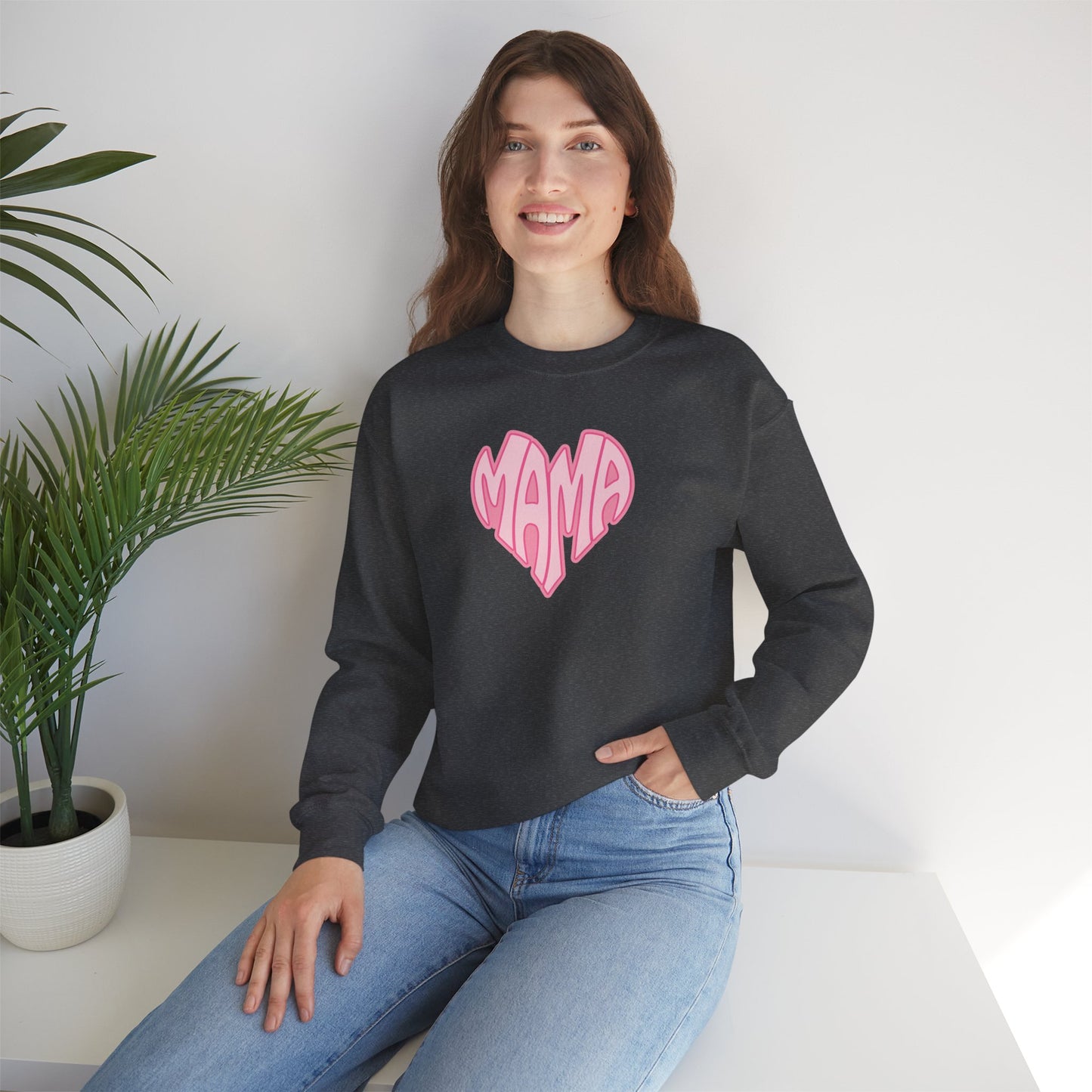 Mama Heart Crewneck Sweatshirt