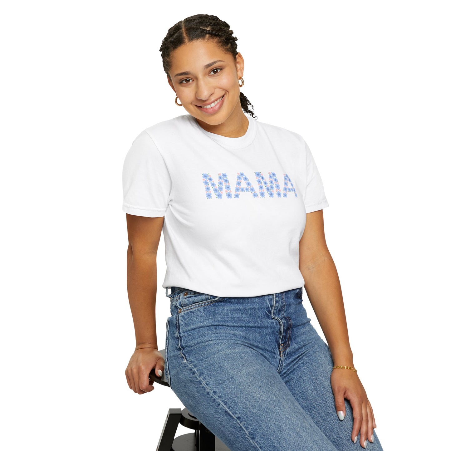 MAMA Floral Comfort Colors Tee