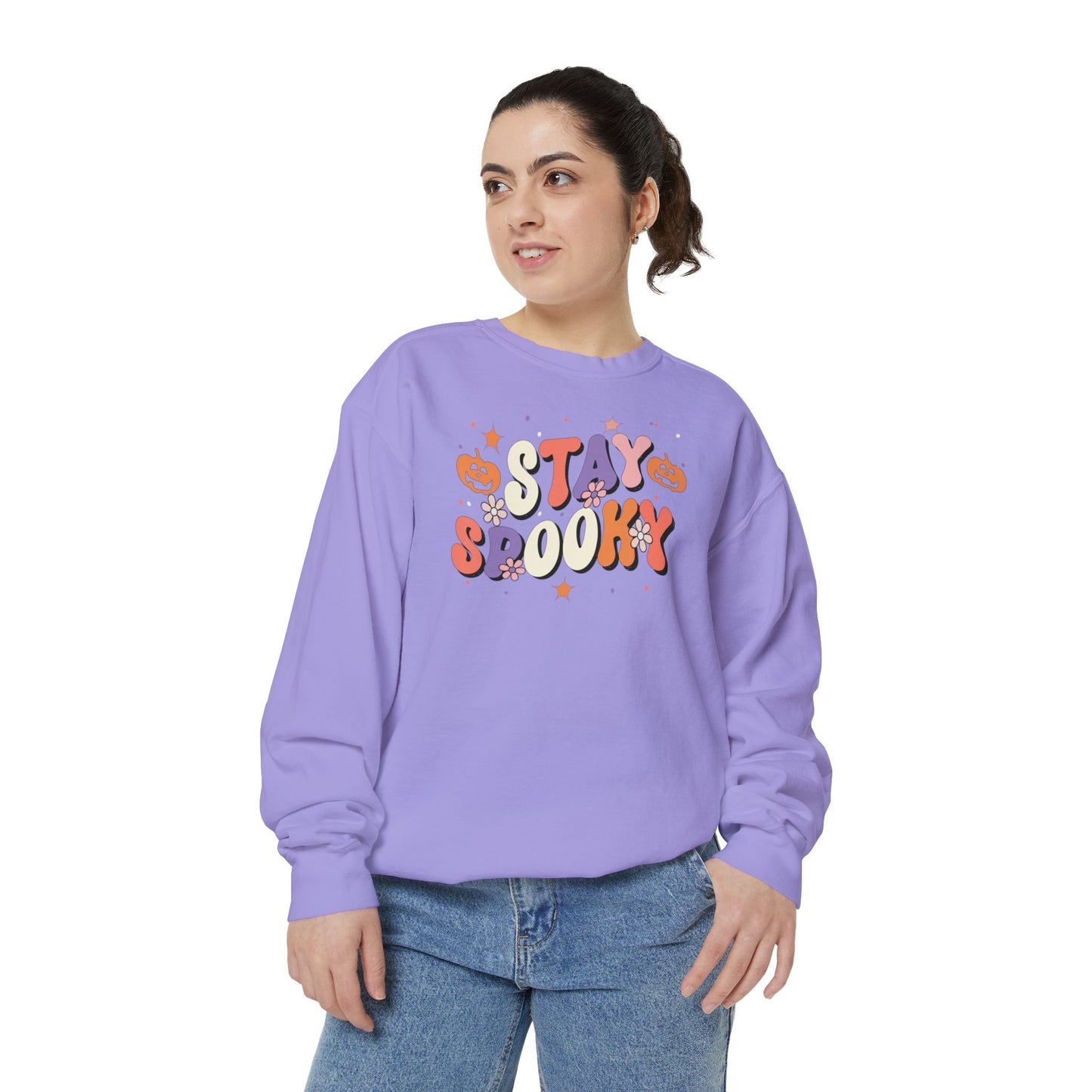 Stay Spooky Girly Comfort Colors Sweatshirt