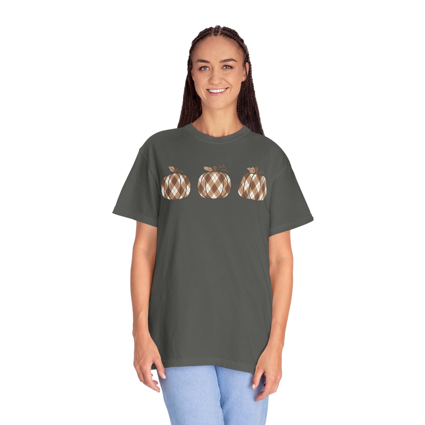 Plaid Pumpkins Comfort Colors Tee