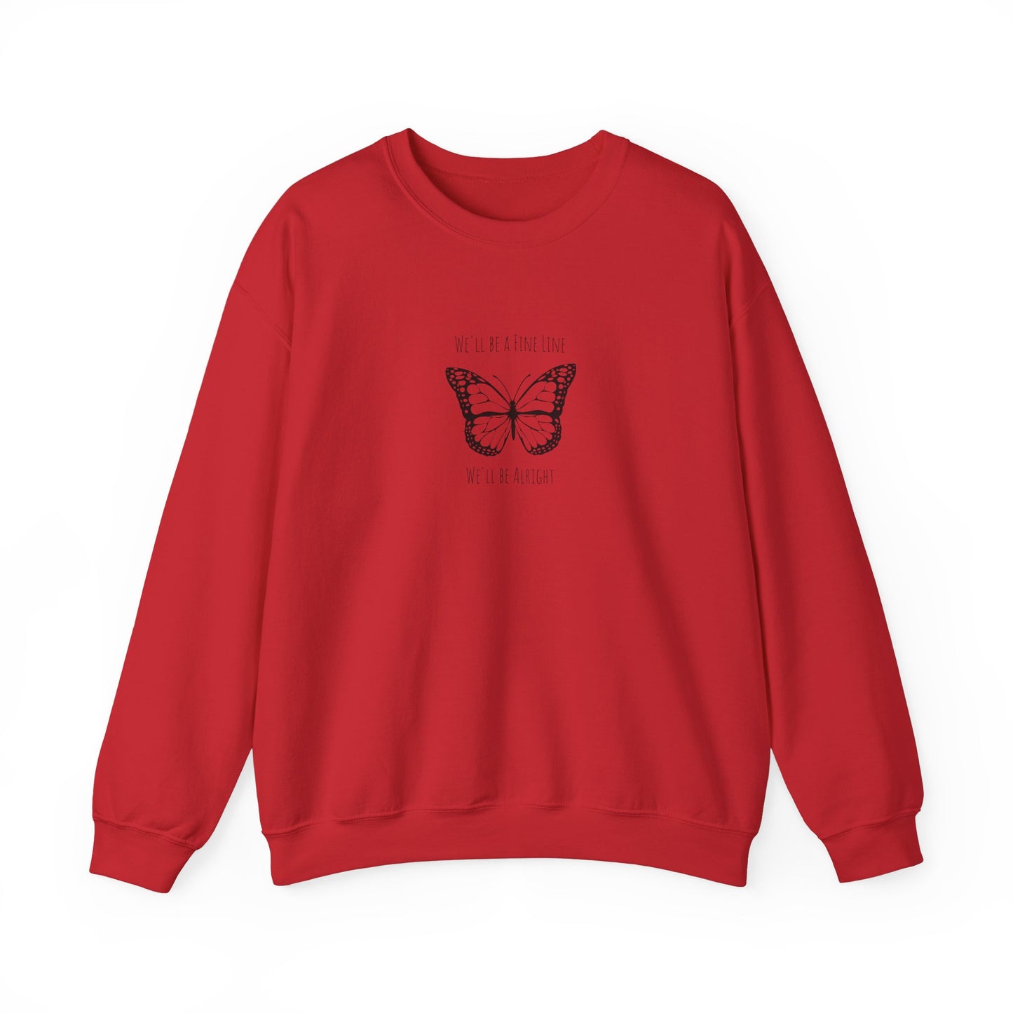 Fine Line Butterfly Unisex Crewneck