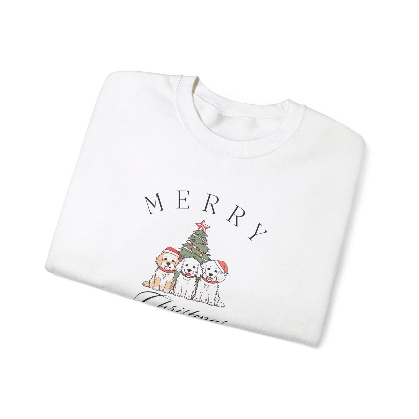 Merry Christmas Puppies Unisex Crewneck