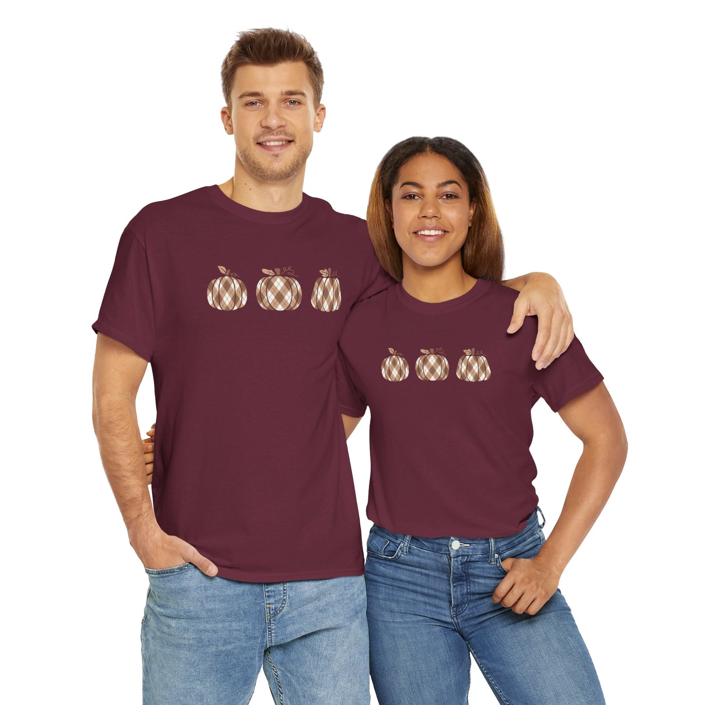 Plaid Pumpkins Unisex Tee