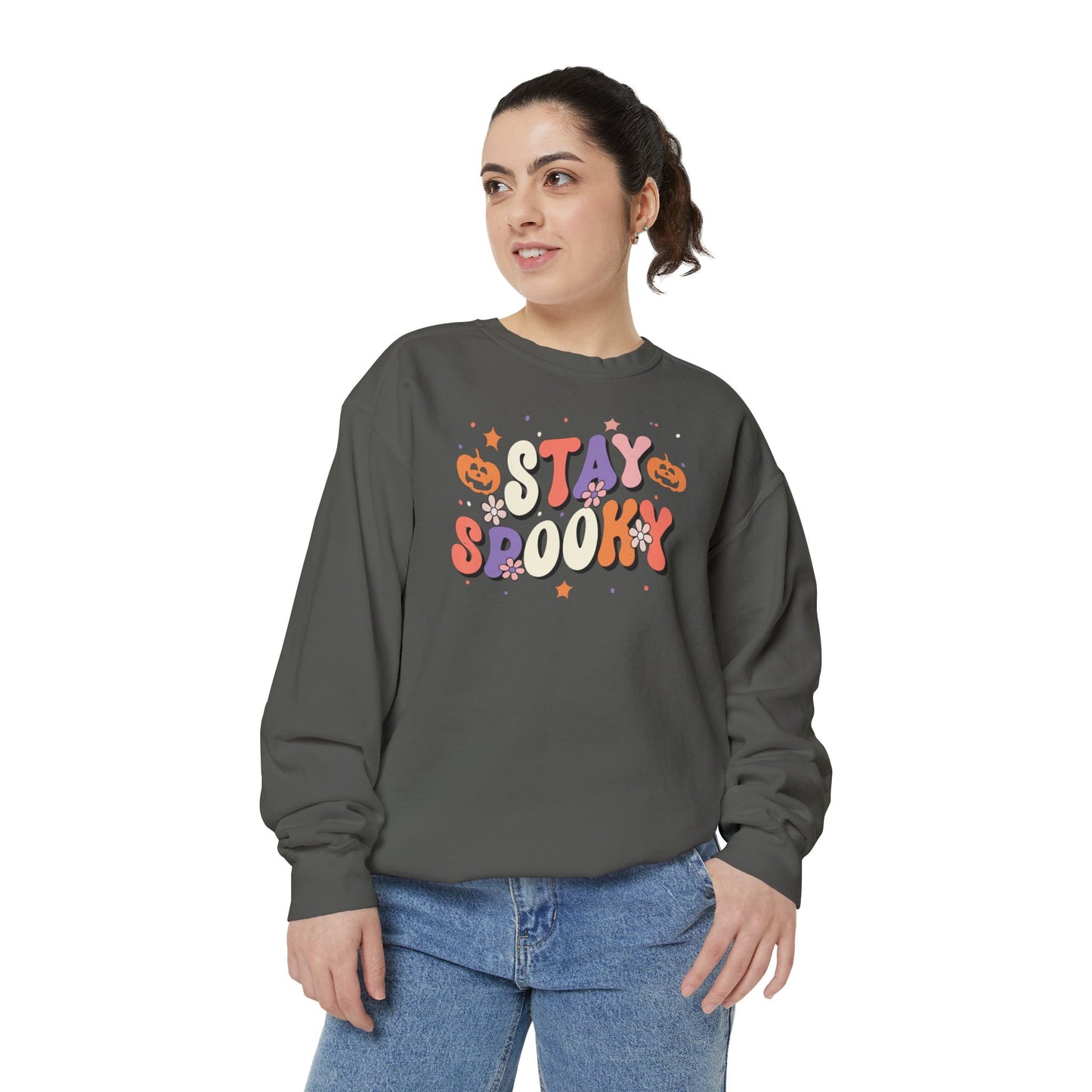 Stay Spooky Girly Comfort Colors Sweatshirt