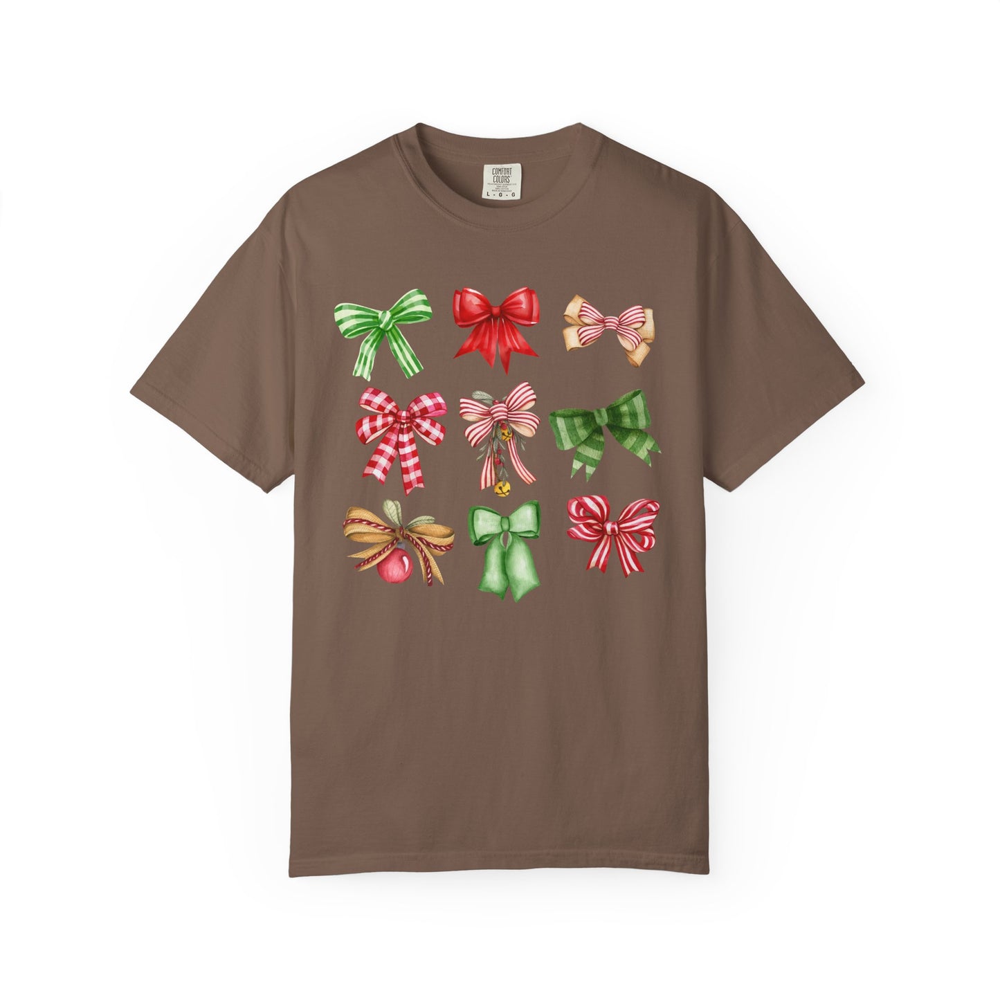 Christmas Bows Comfort Colors Tee