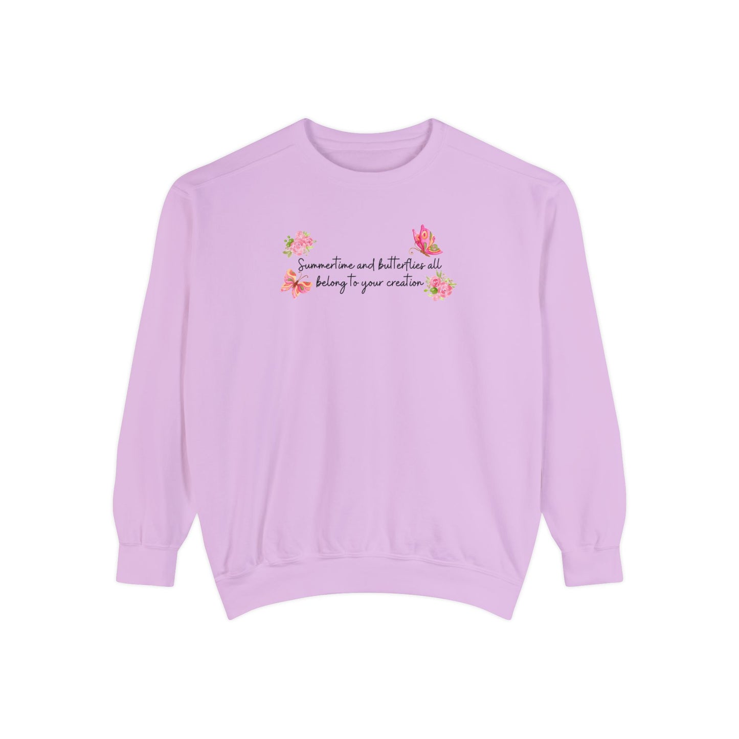 Summertime & Butterflies Comfort Colors Sweatshirt