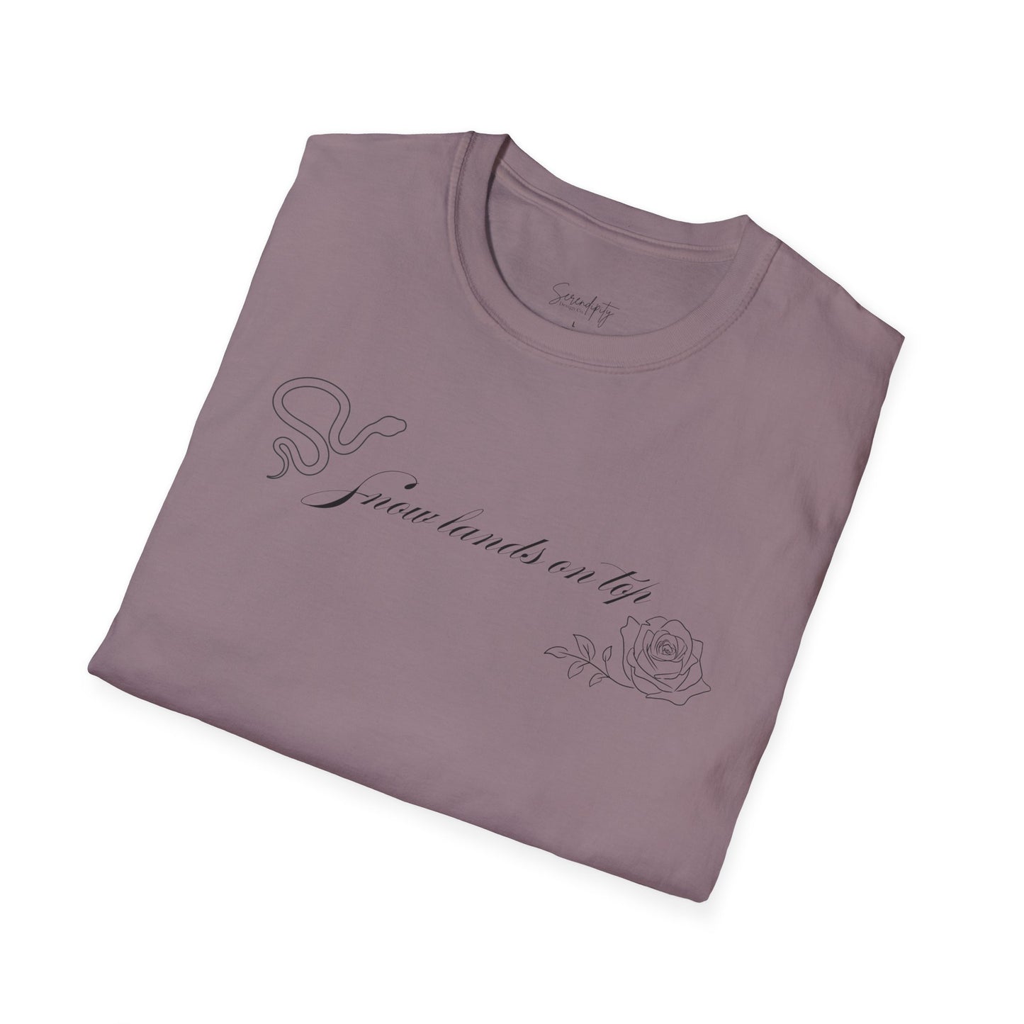 Snow Lands On Top Soft Style Tee